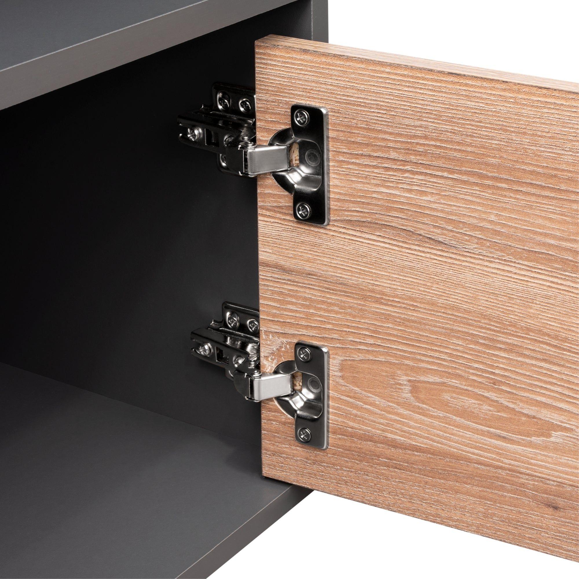 Velador 1 Cajon Melamina 52X50X40 Cm Café-4