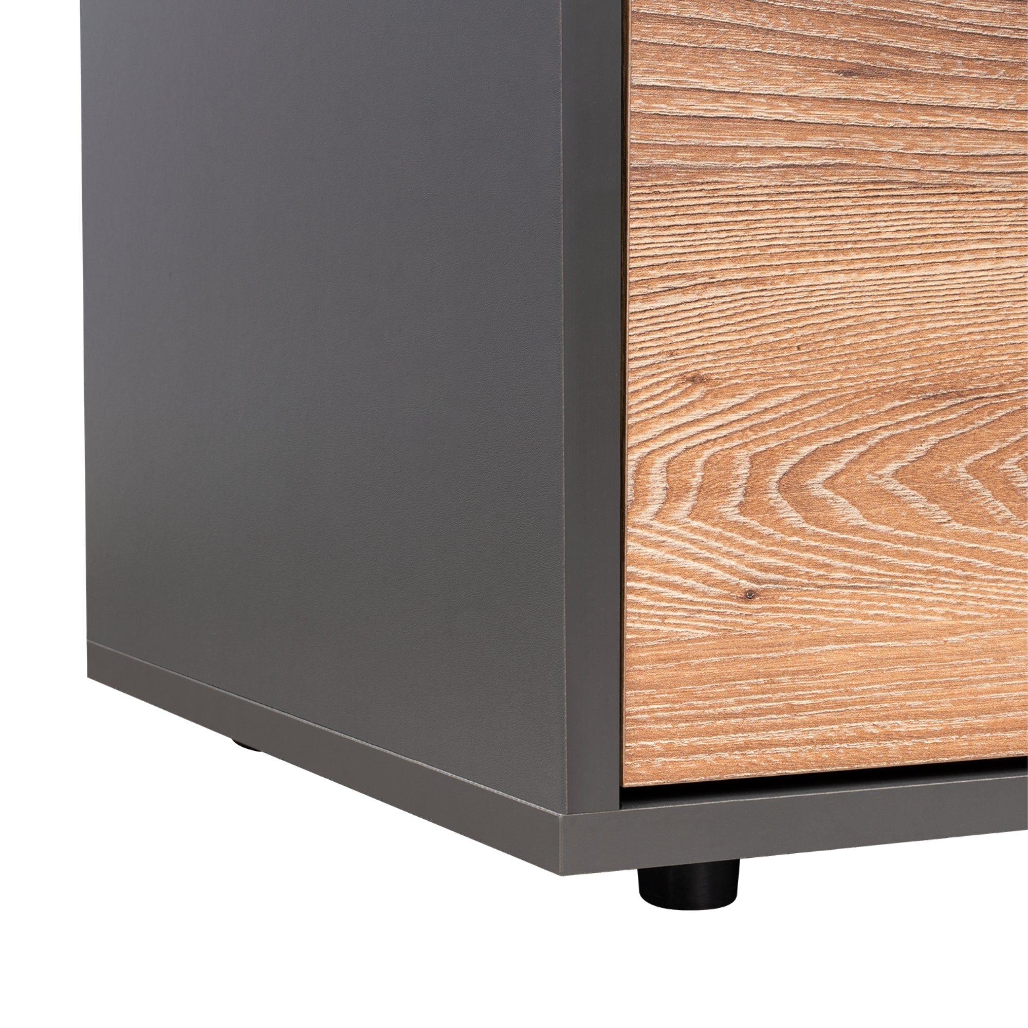 Velador 1 Cajon Melamina 52X50X40 Cm Café-5