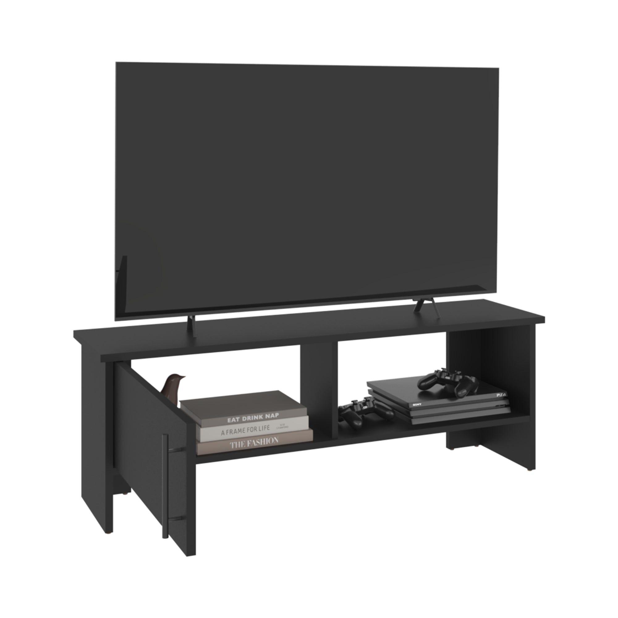 Rack Tv 65" 1 Puerta 42,2X120,3X31,1 Cm Negro-3