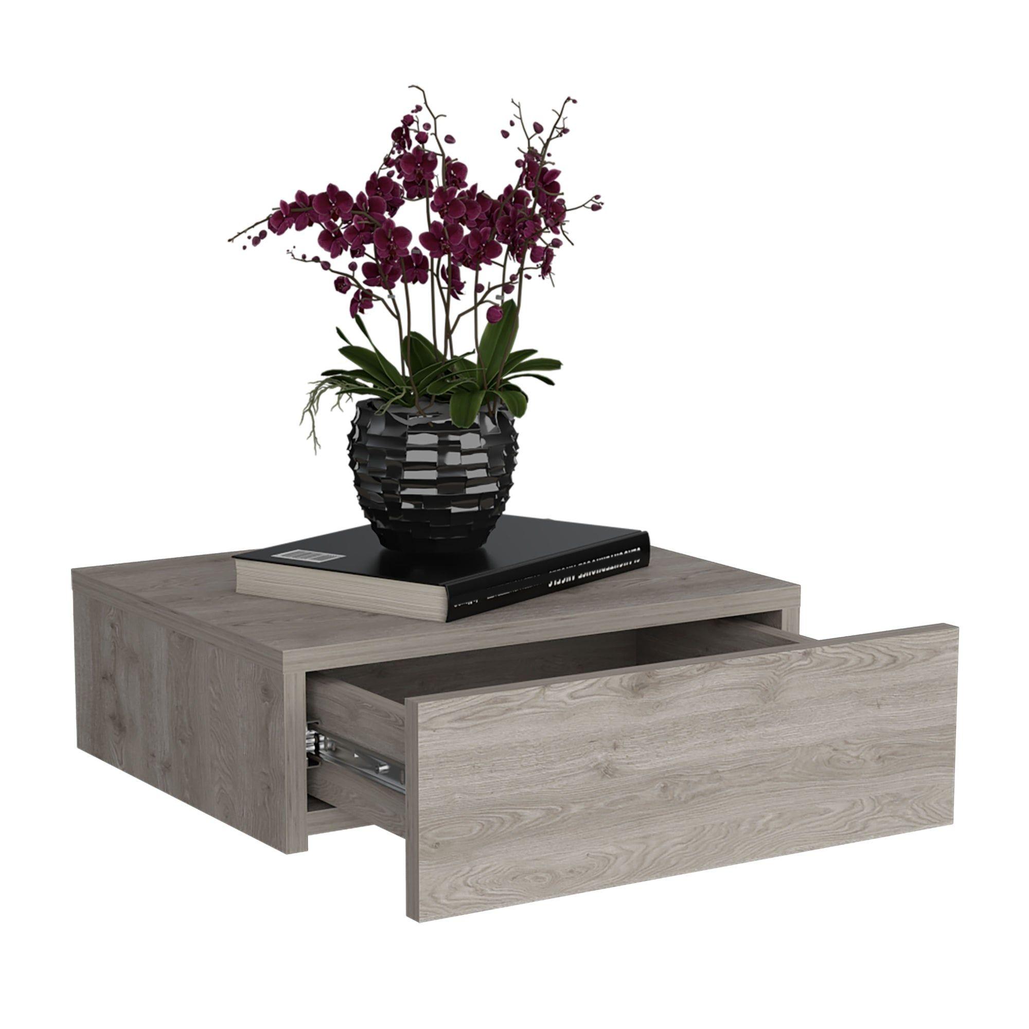 Velador Flotante 1 Cajon Fm-013G Gris-3