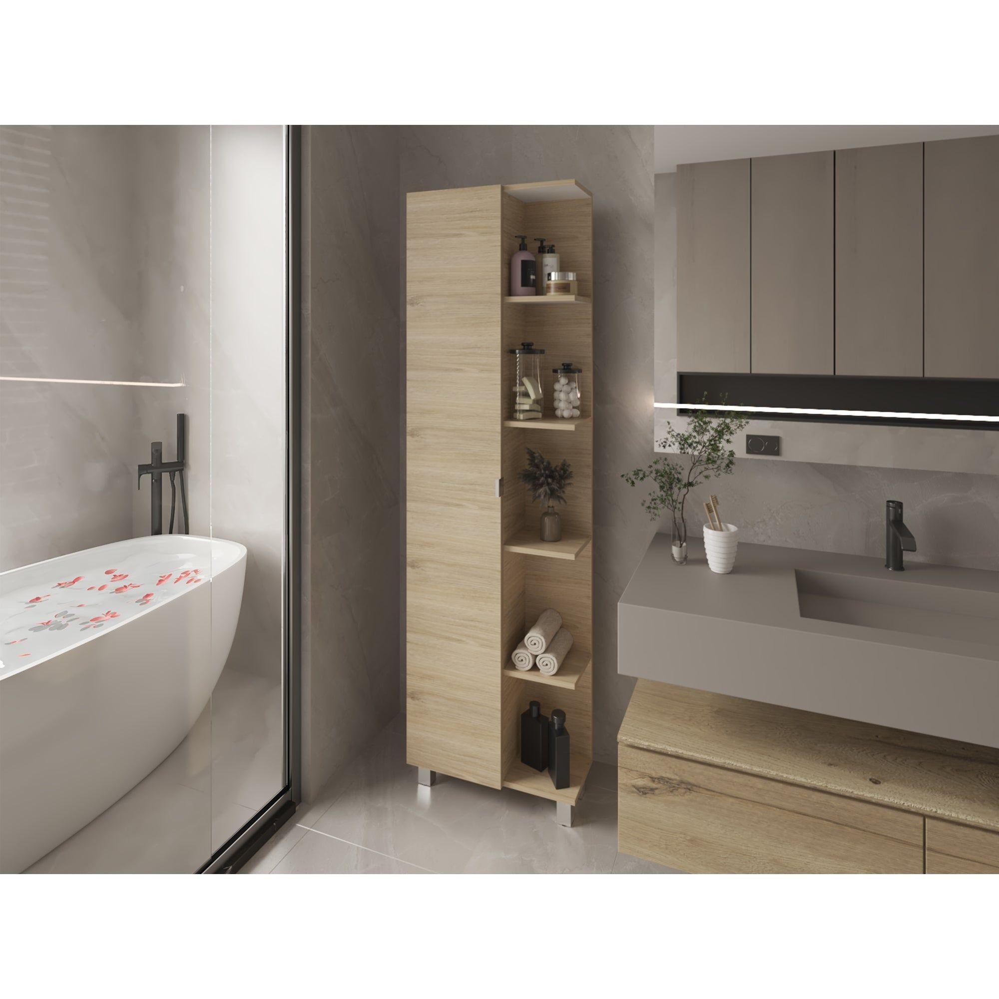 MUEBLE BAÑO 1 PUERTA FM-002C CAFÉ CLARO-4