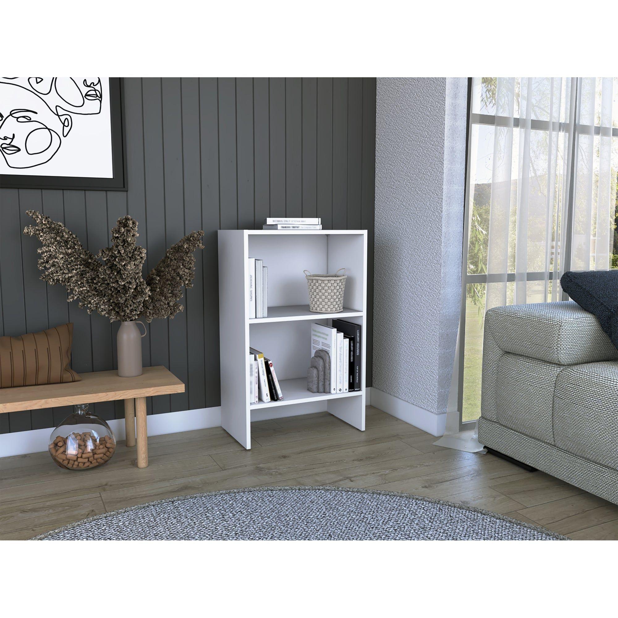 Librero Bajo Fm 2 Repisas 80X50X30,3 Cm Blanco-6