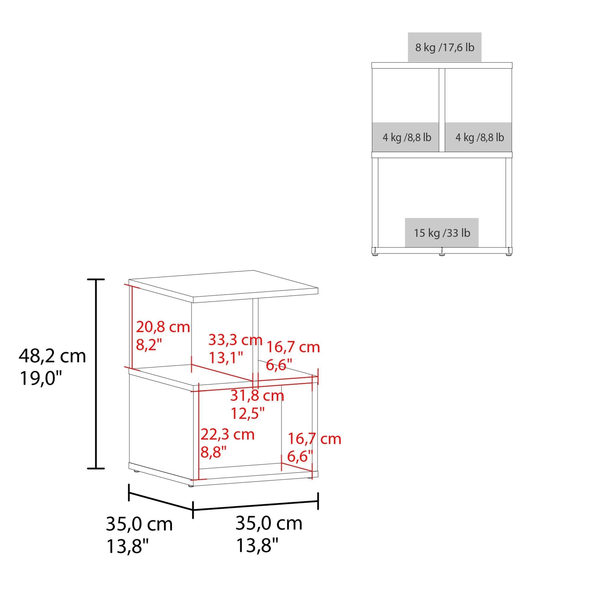 Velador 48,2X35X35 Cm Blanco-5