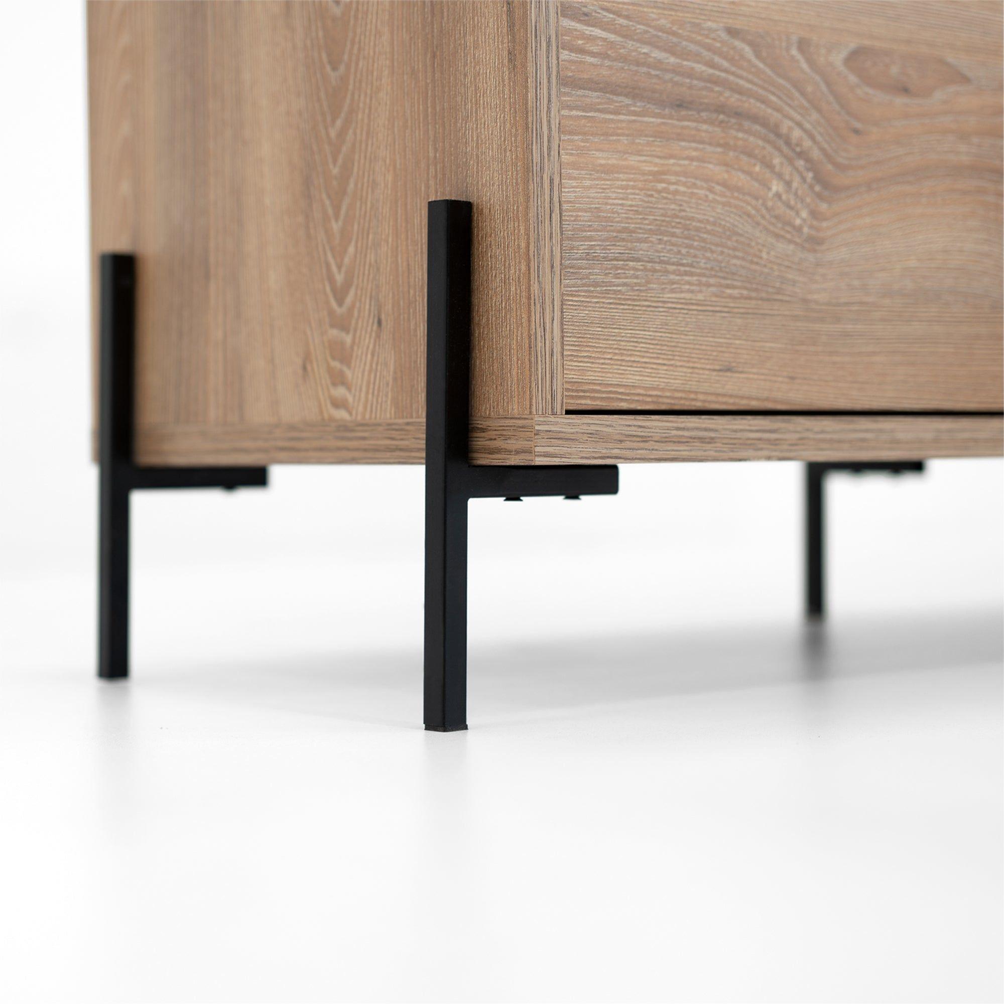 Mesa De Tv 70" Con 2 Puertas 53,4X158,5X34,6 Cm Café Claro-6