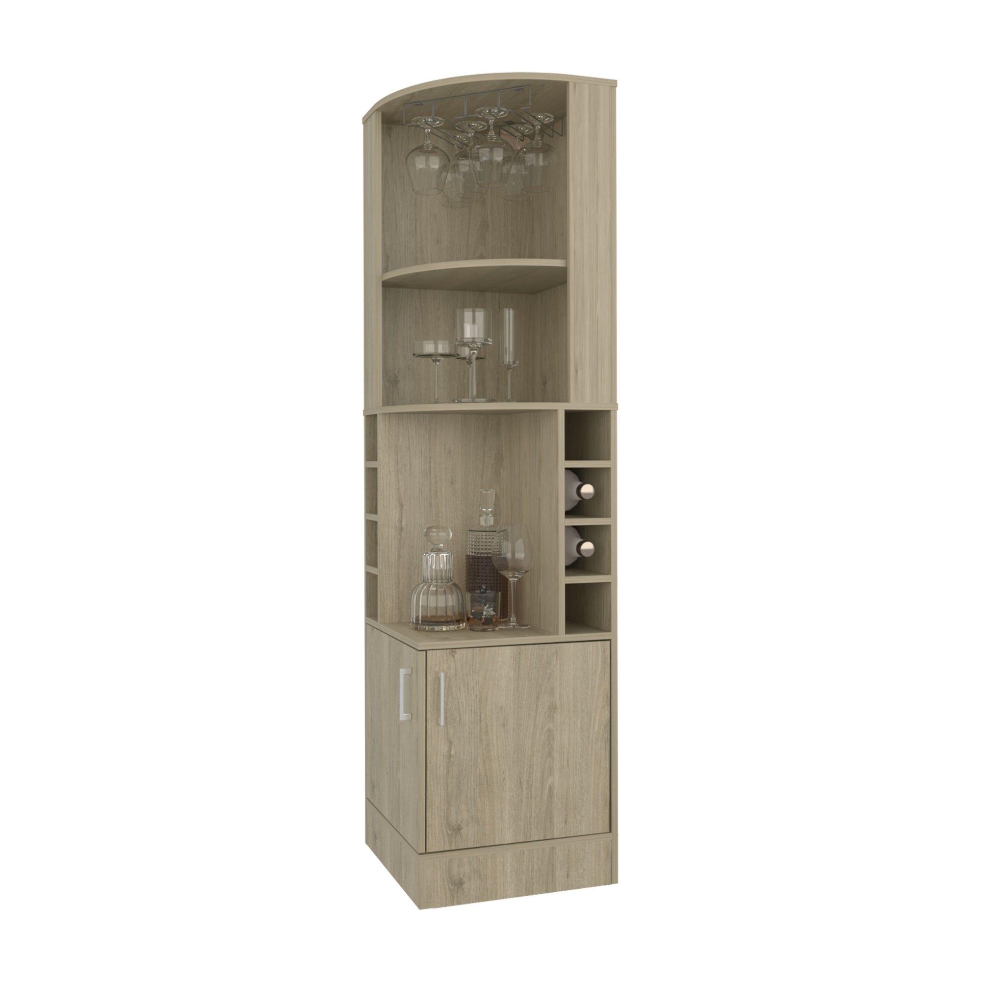 BAR ESQUINERO SOPORTE PARA COPAS FM-001C - CAFE CLARO-2