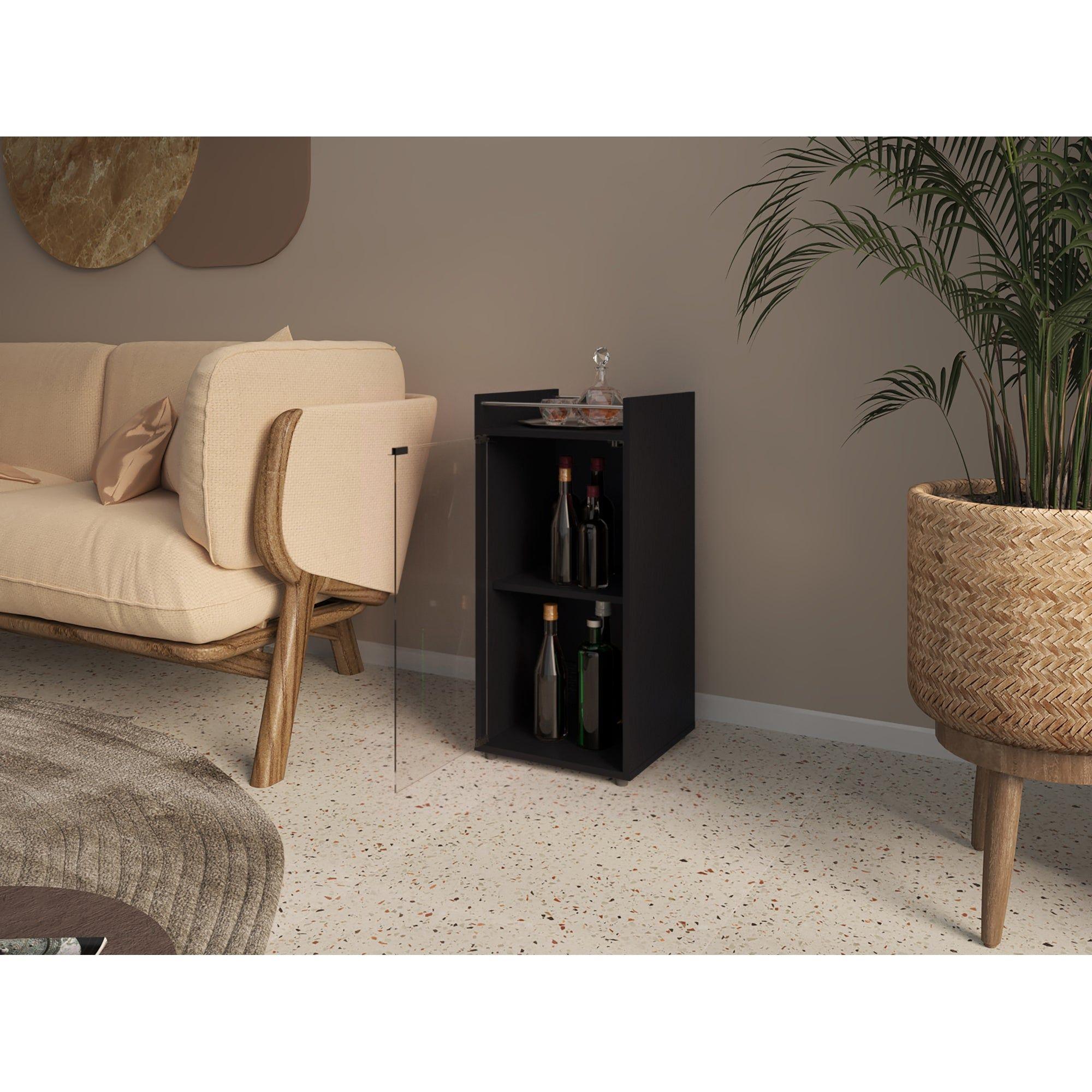 Bar Bajo 1 Puerta Cierre Iman 81,3X38,1X37,6 Cm Negro-5