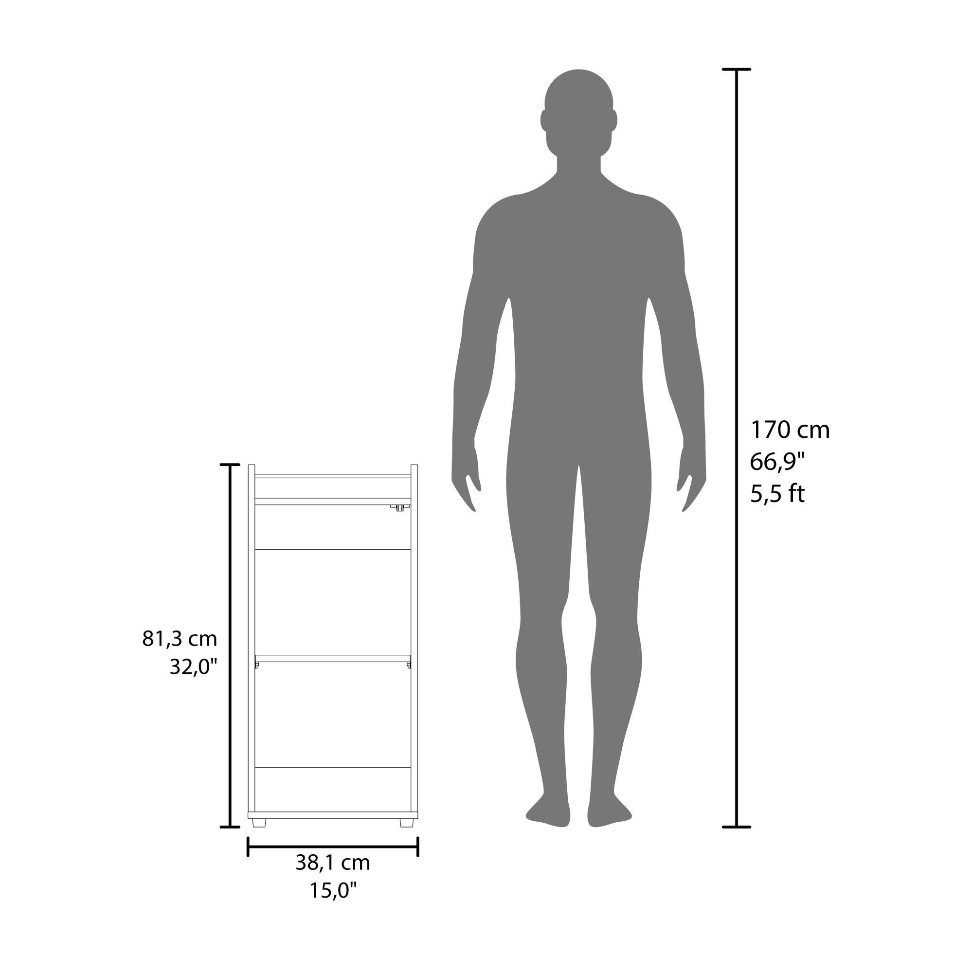 Bar Bajo 1 Puerta Cierre Iman 81,3X38,1X37,6 Cm Negro-7