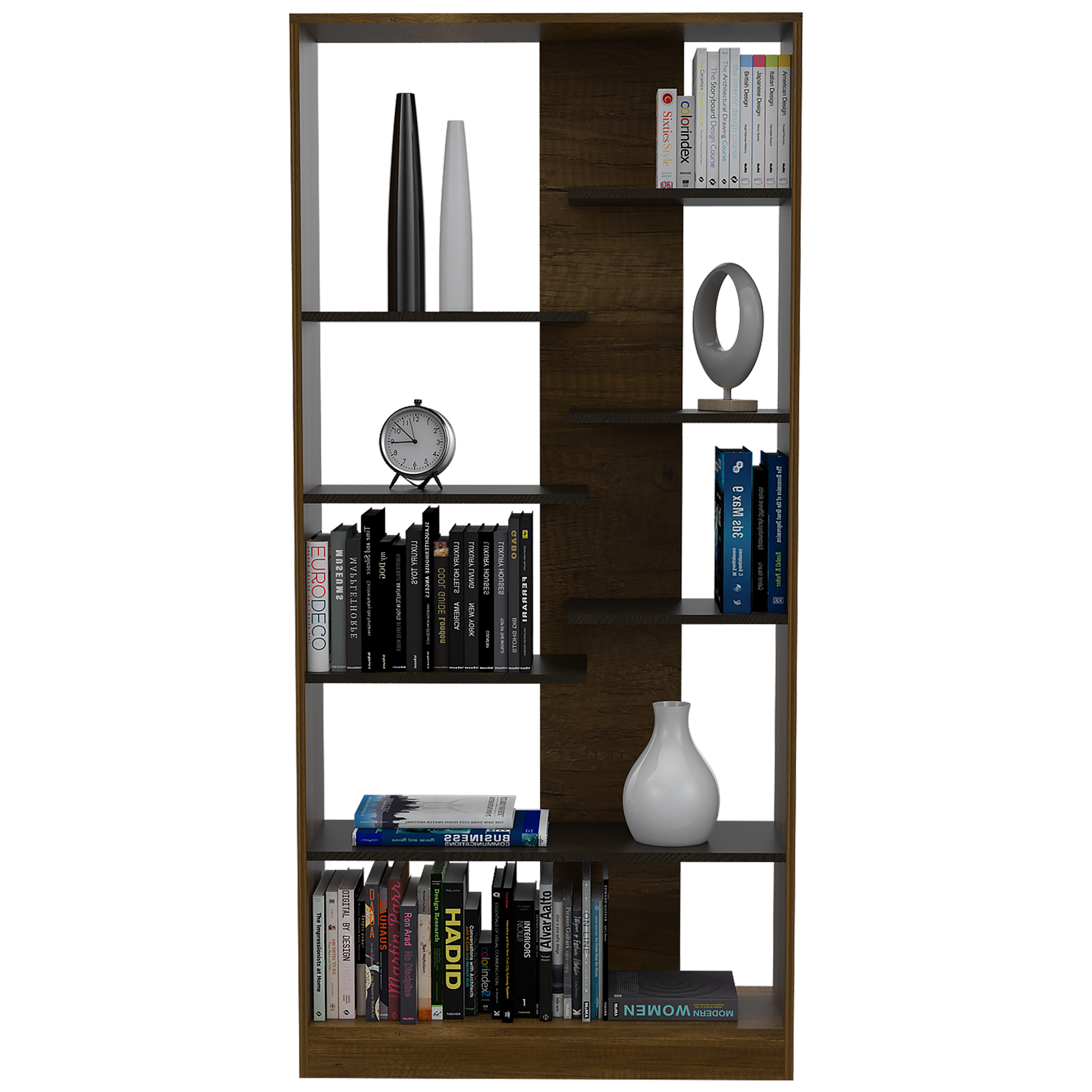 BIBLIOTECA FM-003C - CAFE OSCURO Y NEGRO-2