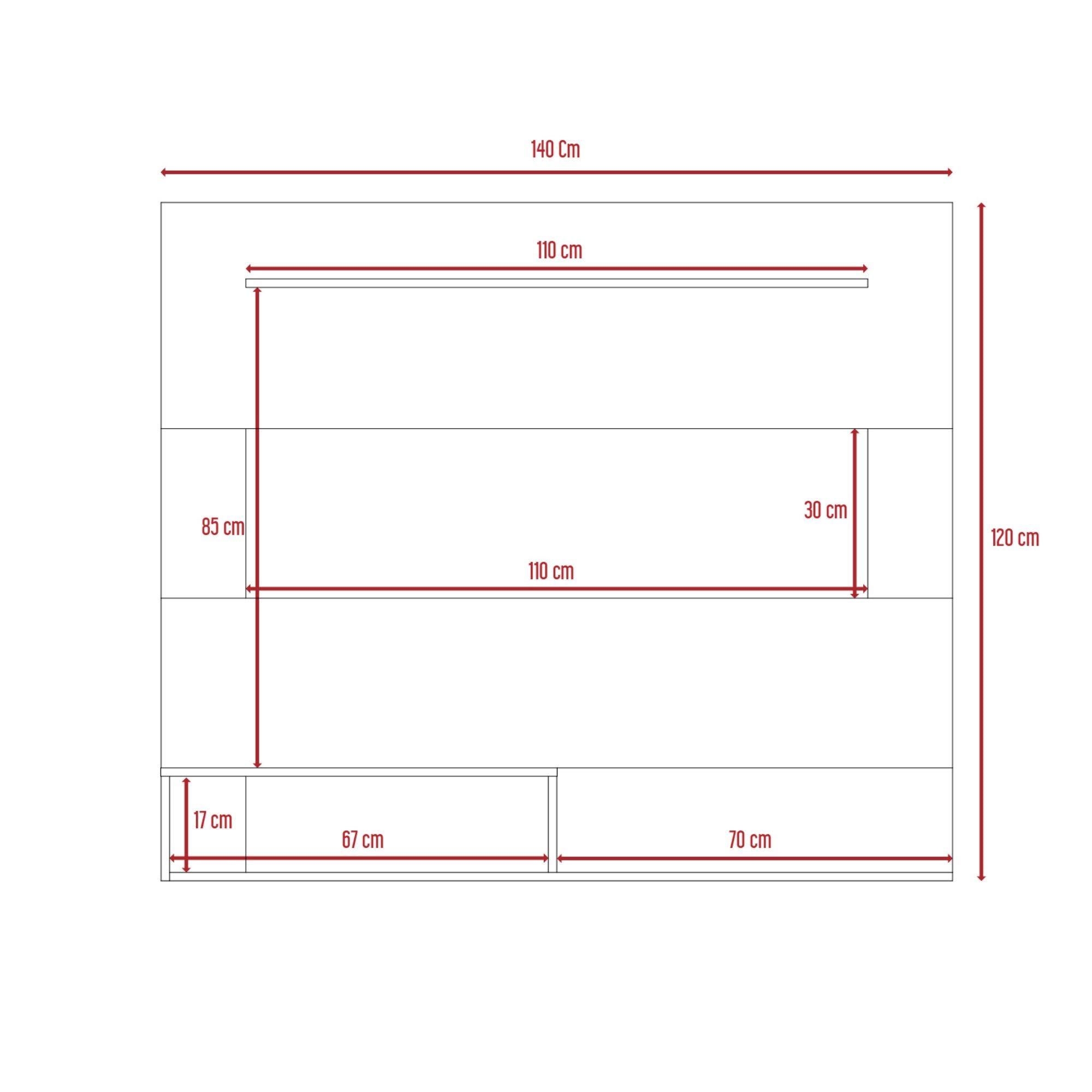 PANEL TV 55" FM-010C - CAFÉ CLARO-6
