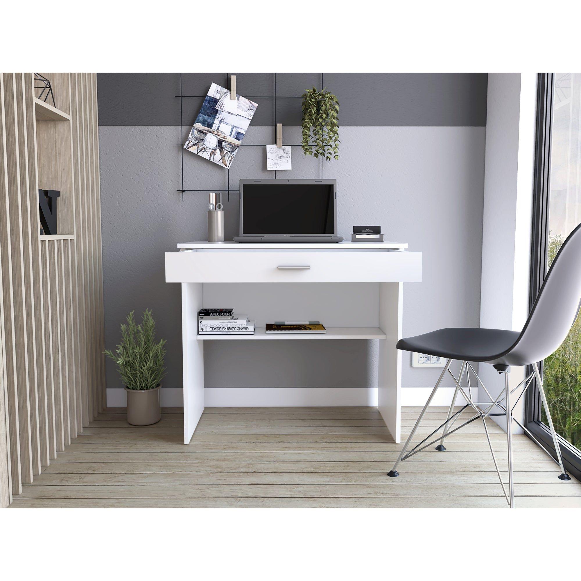 ESCRITORIO 1 CAJON 80X73X49,8 CM - FM-058B - BLANCO-5