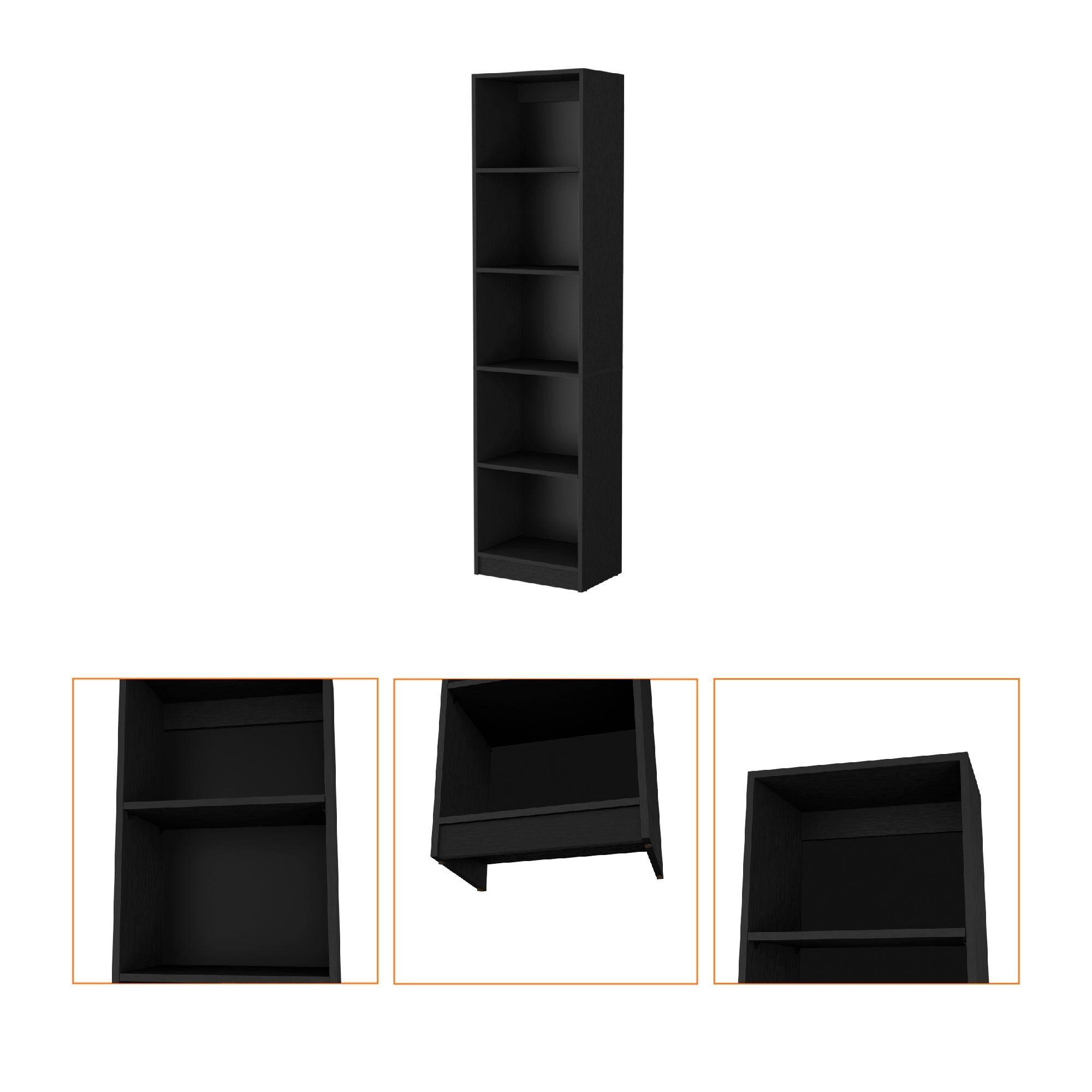 ESTANTE 5 REPISAS MELAMINA FM-018N NEGRO-2