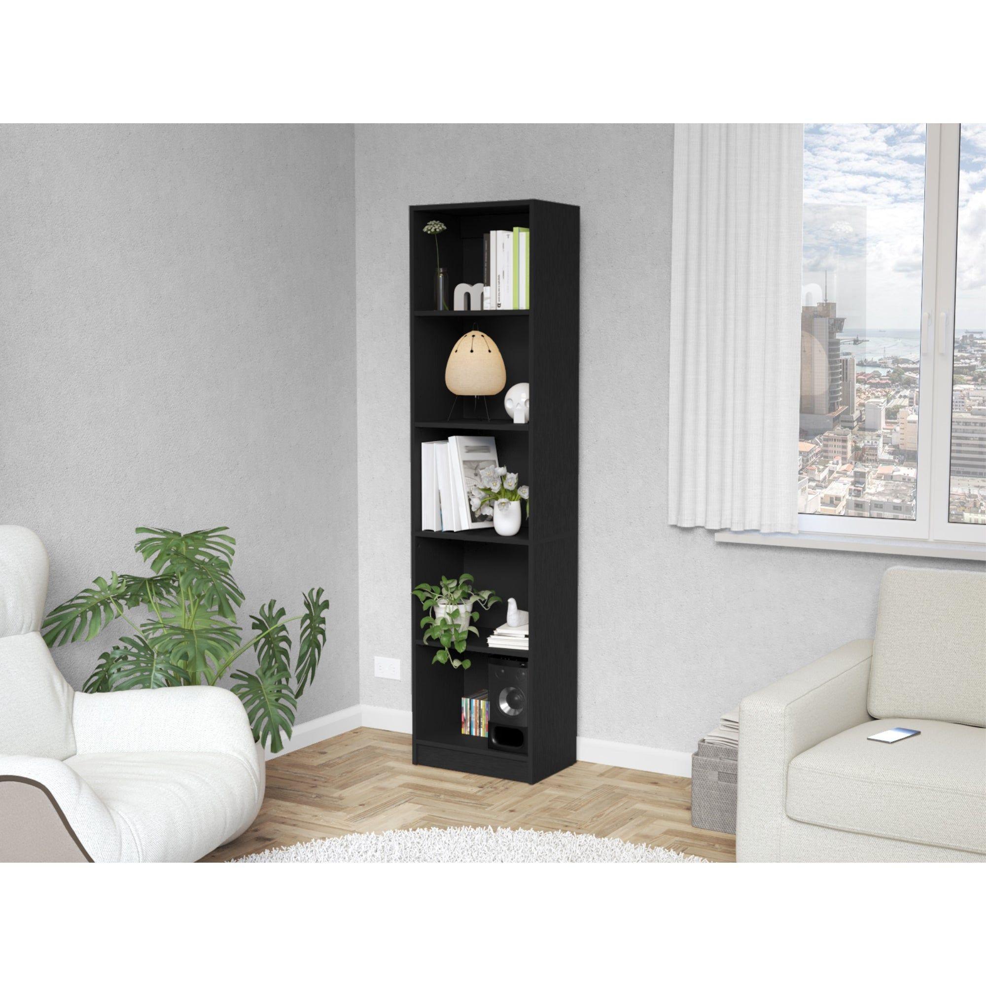 ESTANTE 5 REPISAS MELAMINA FM-018N NEGRO-3