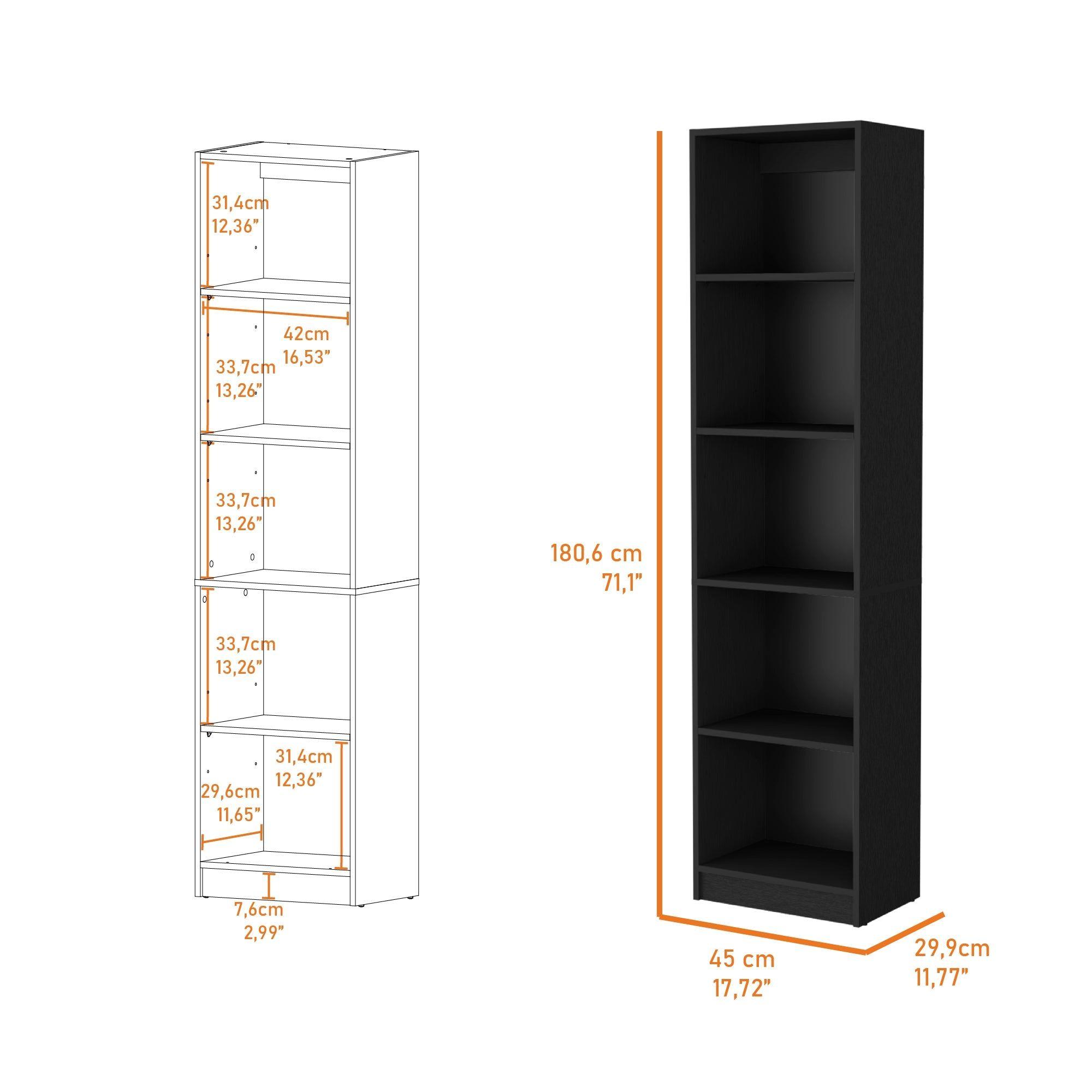 ESTANTE 5 REPISAS MELAMINA FM-018N NEGRO-4