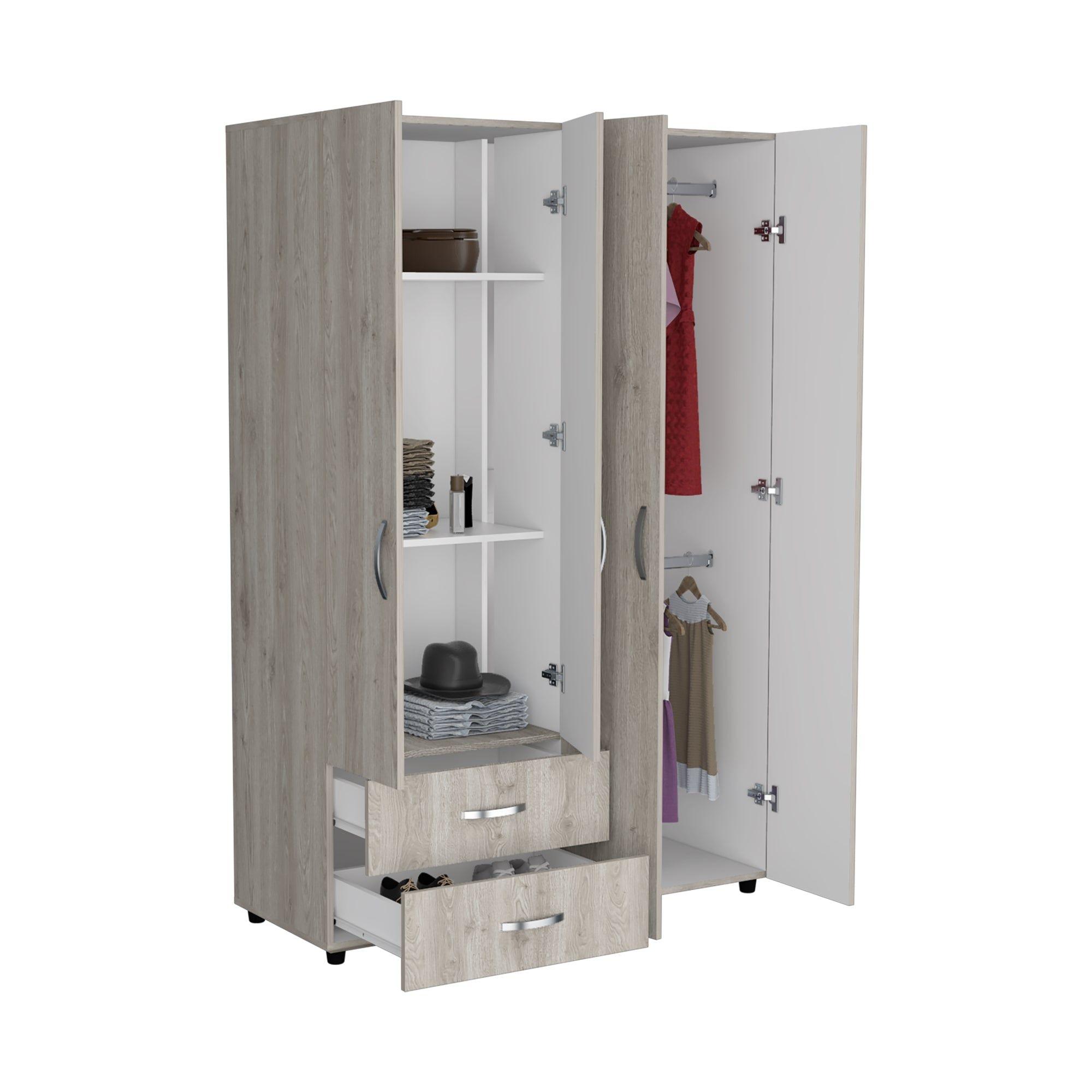 CLOSET 4 PUERTAS 2 CAJONES FM-019C - HUMO-3