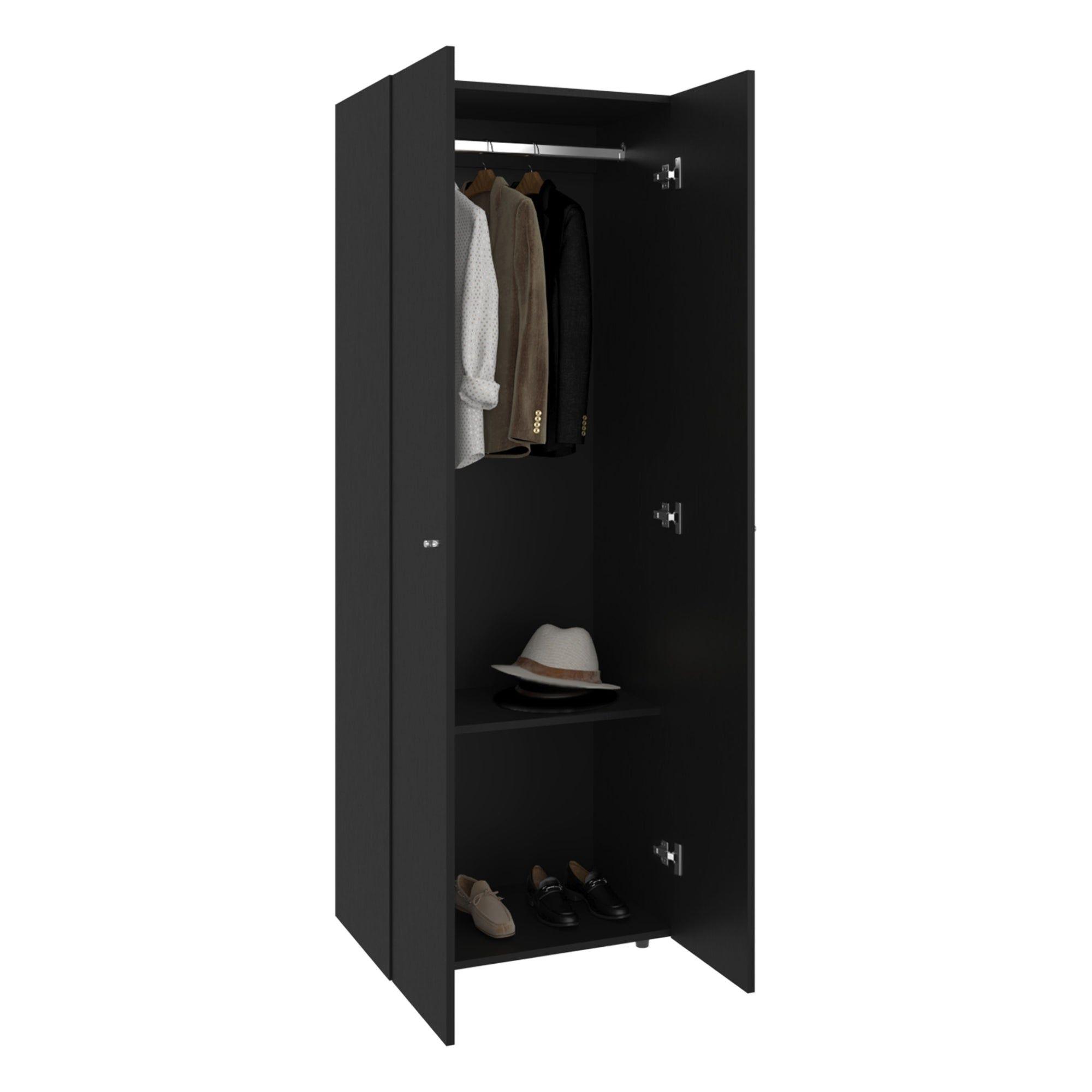 Closet Colgador 2 Puertas 170X60X40,2 Cm Negro-3