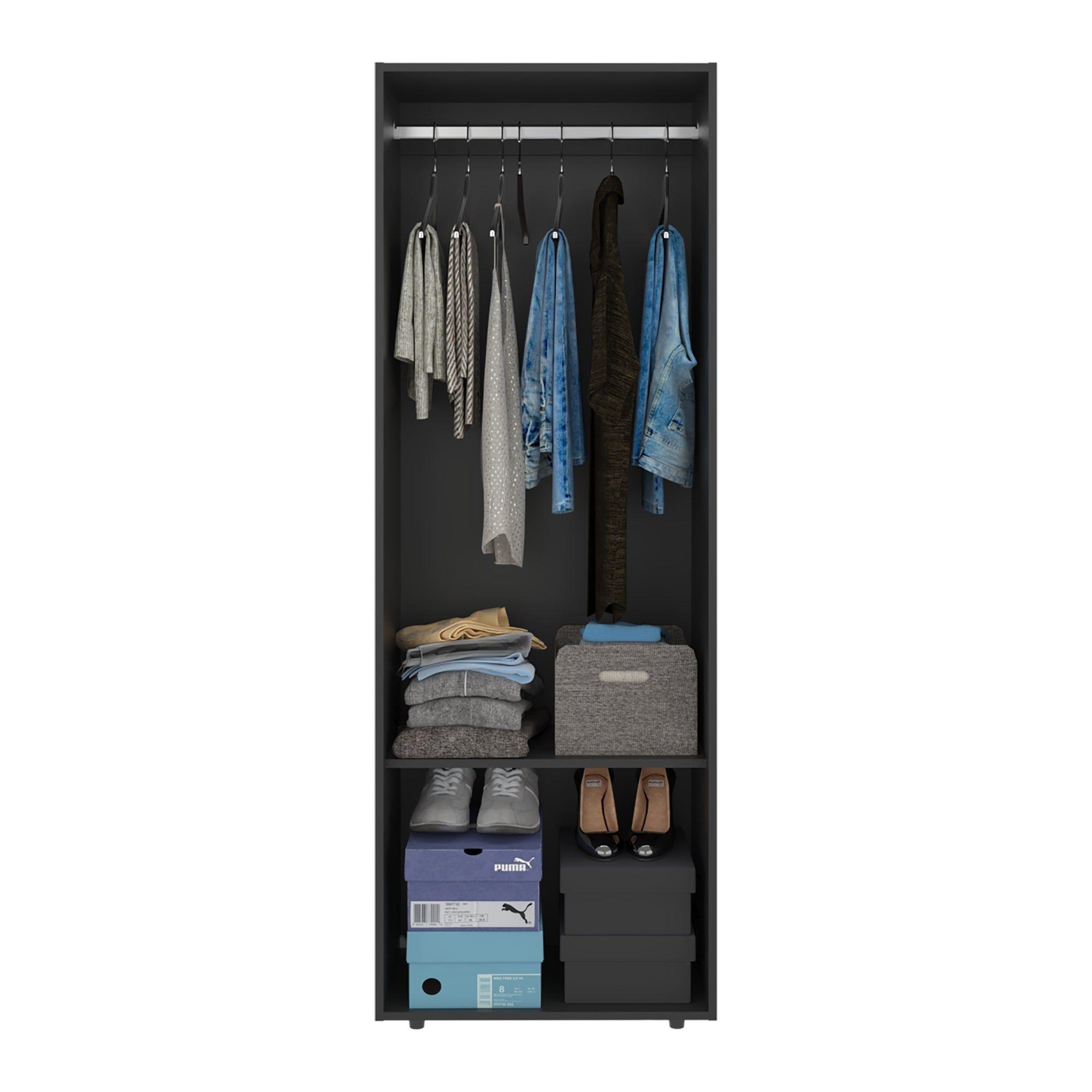 Closet Colgador 2 Puertas 170X60X40,2 Cm Negro-8
