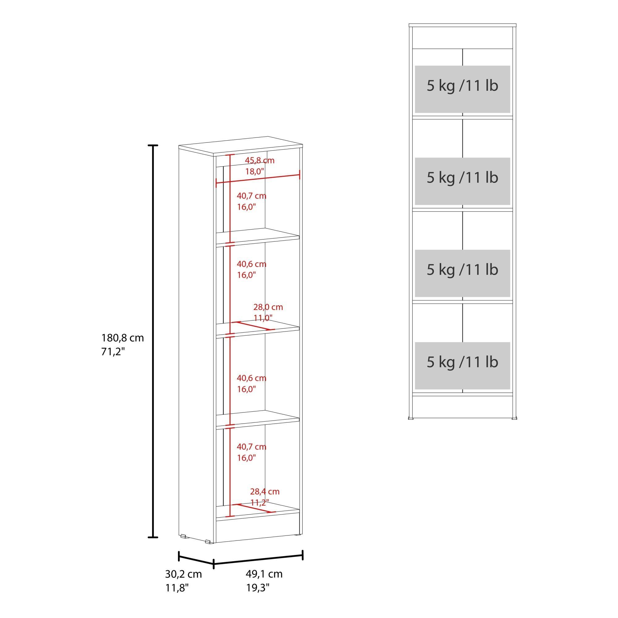 Closet 1 Puerta Con Espejo 180,1x49,1x30,2 Cm Blanco-6
