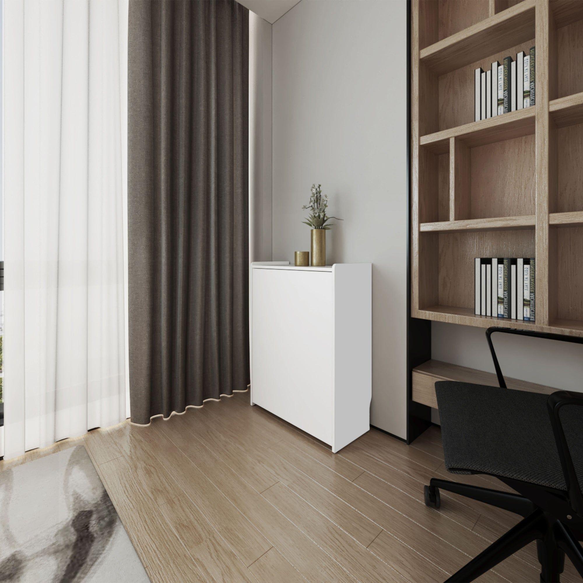Escritorio Plegable 85,6X101X63X6 Cm Blanco-4