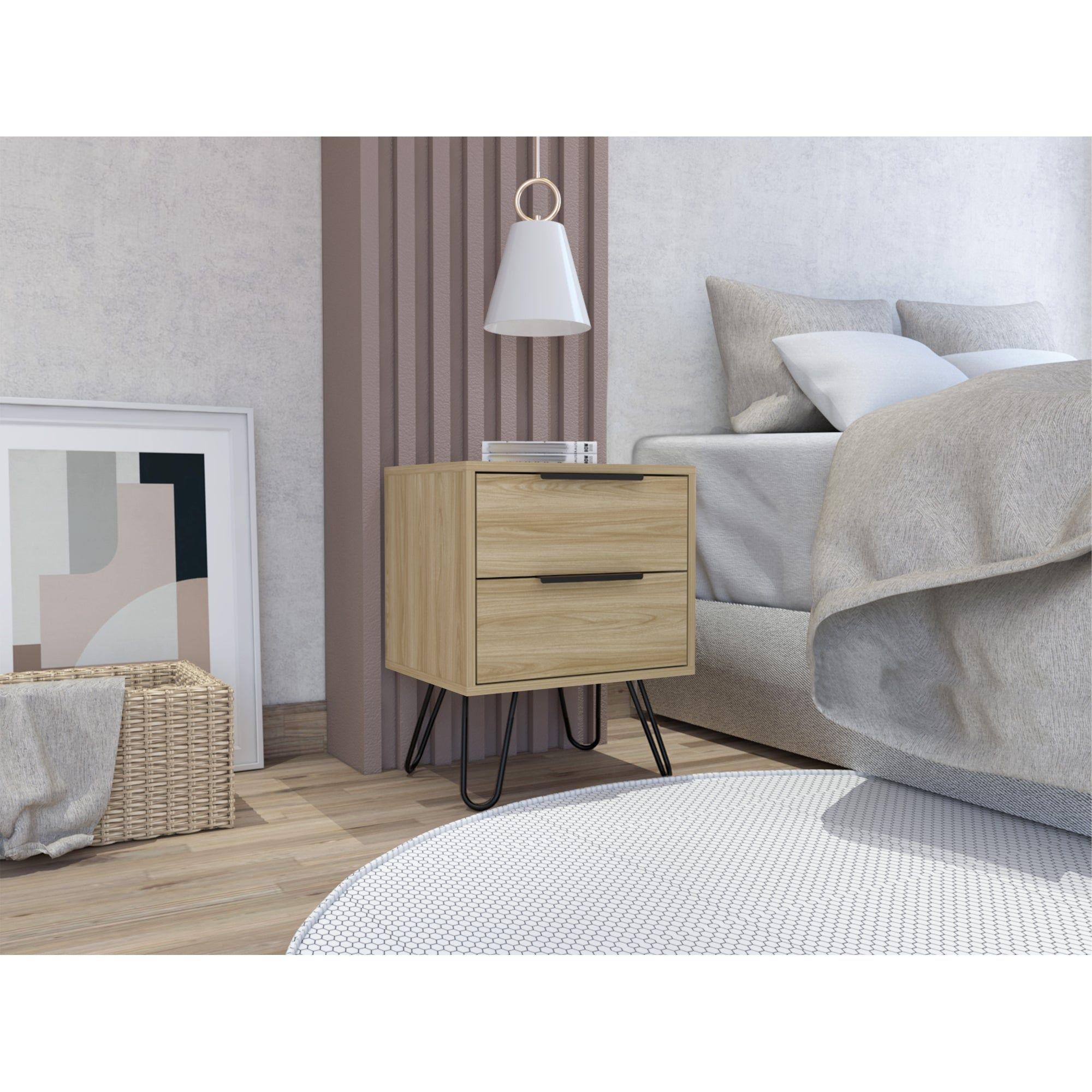 VELADOR 2 CAJONES 45X57X34,8 CM FM-016B - BEIGE-4