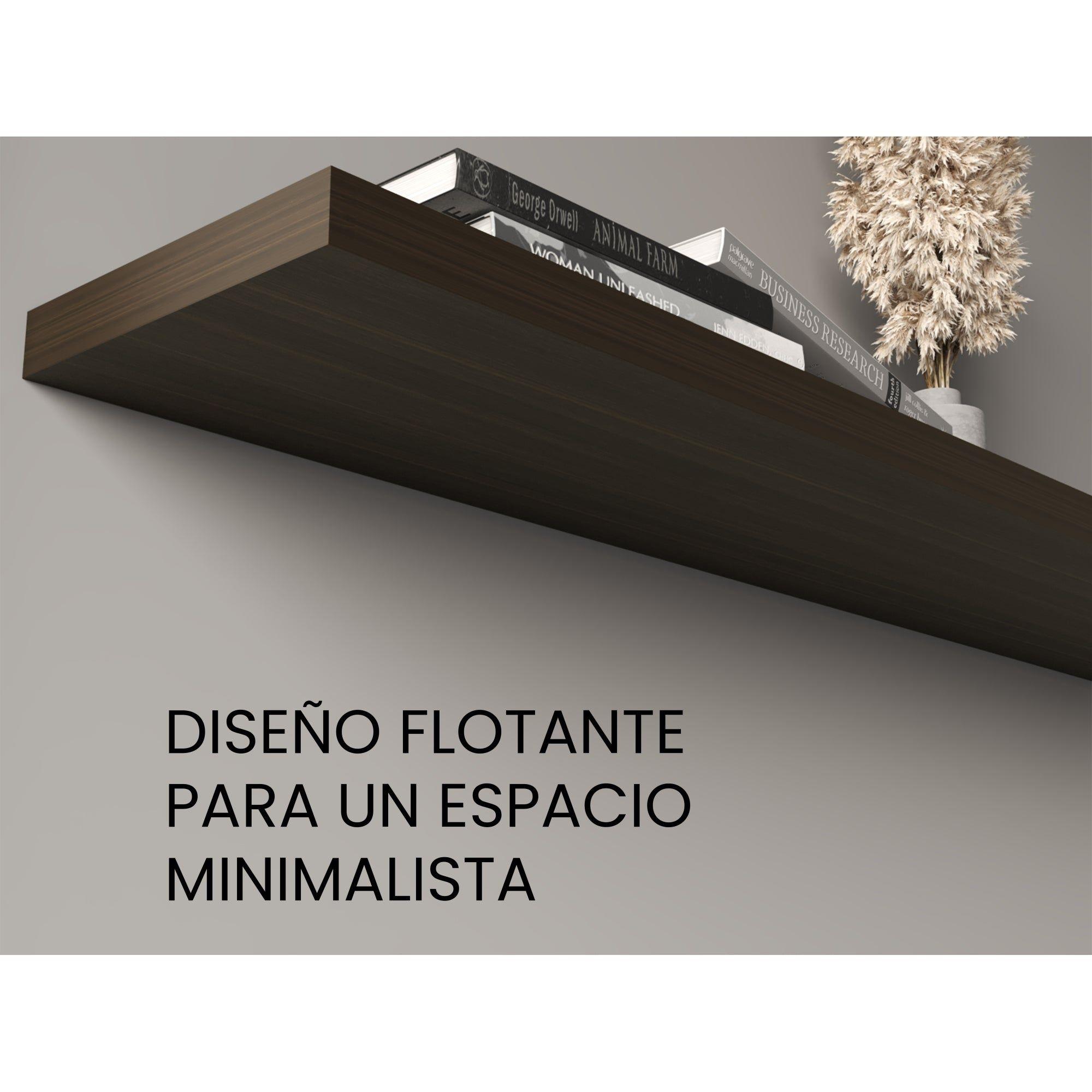 Repisa Flotante 120X25X3,8 Cm Amaretto X1 Unidad-2