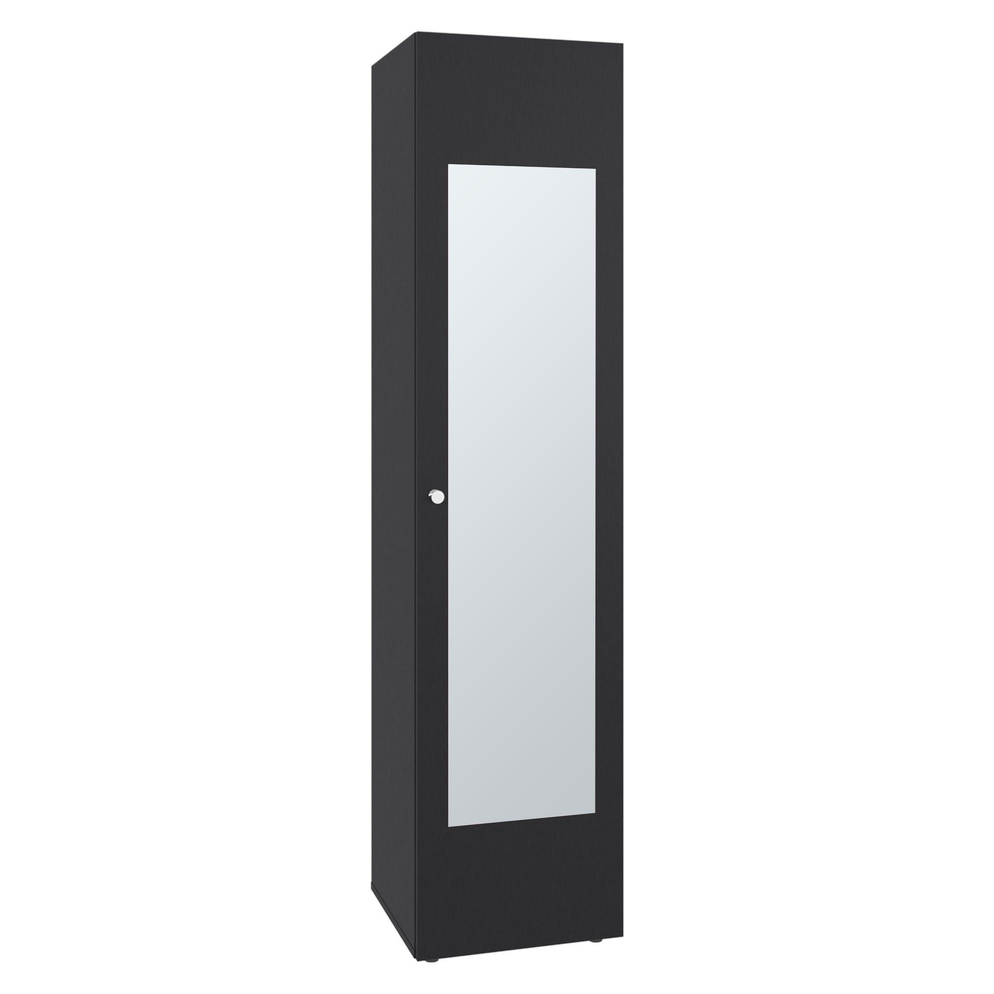 Closet 1 Puerta Con Espejo 170 X 40 X 40 Cm Negro-2