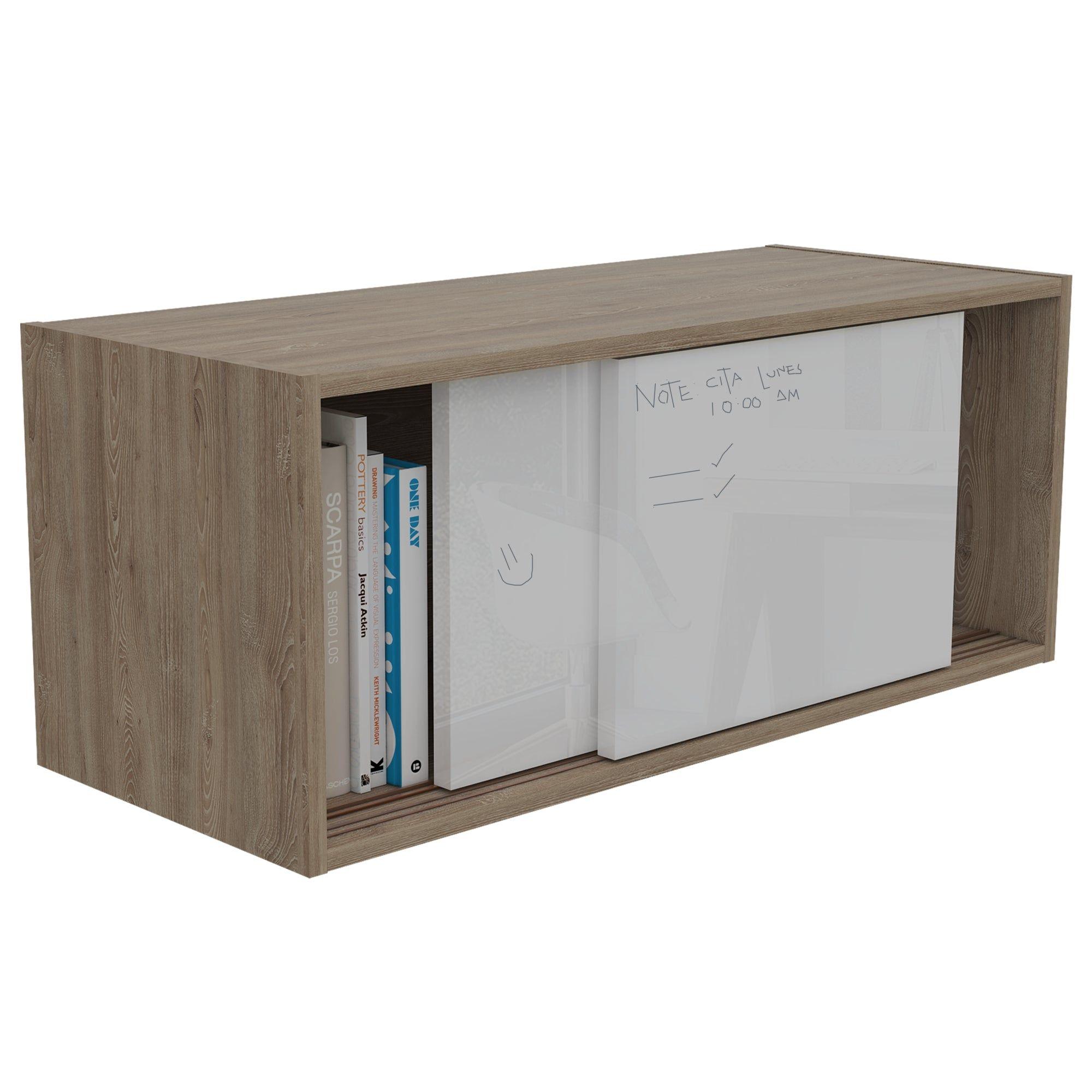 GABINETE AEREO 2 PUERTAS FM-003B BLANCO Y CAFÉ CLARO-3