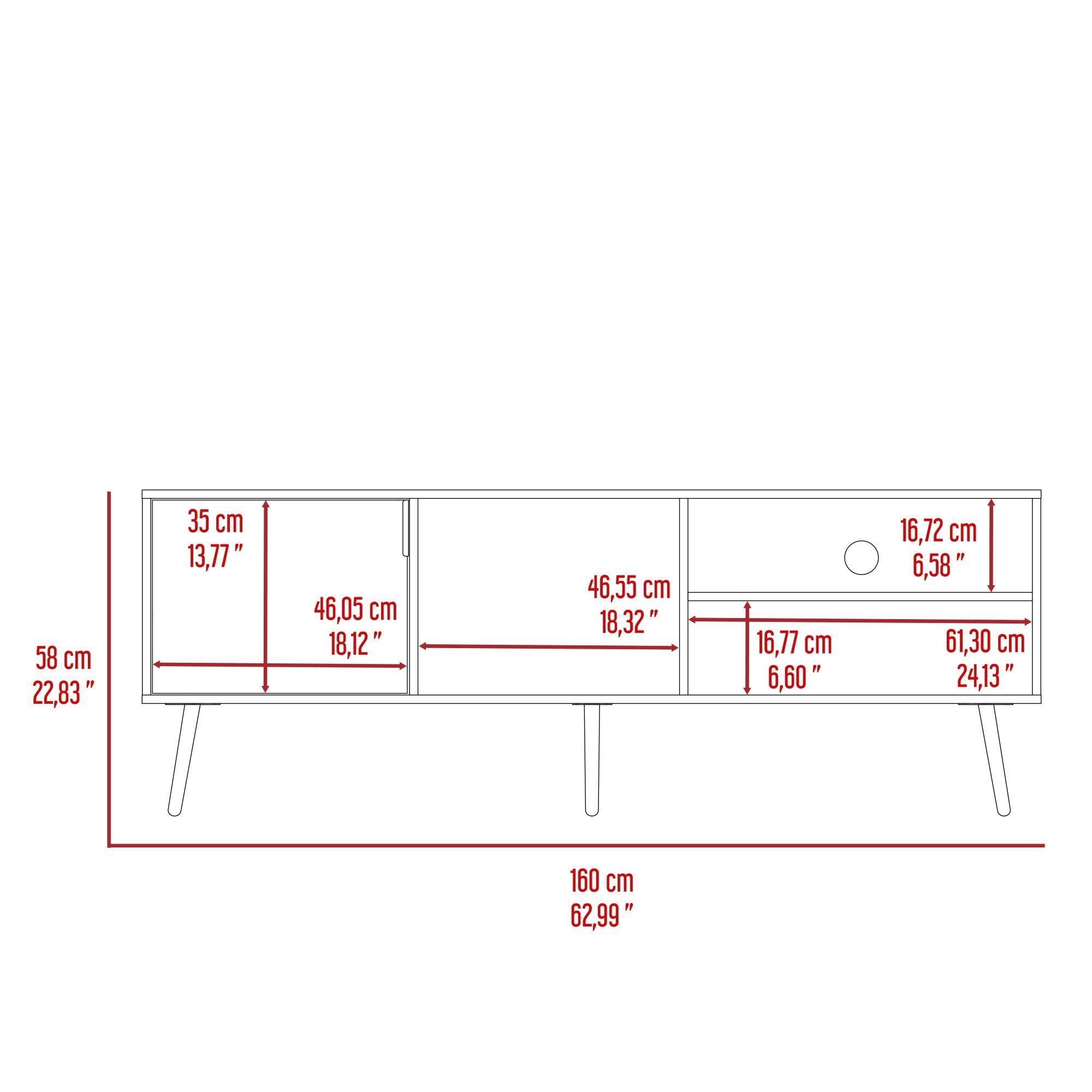 RACK TV 65" CON 1 PUERTA ABATIBLE FM-043B - BEIGE-7