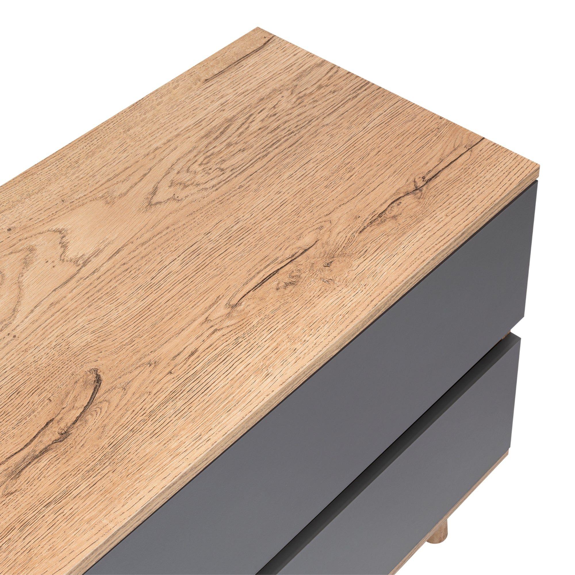 Mesa Para Tv 65" 58,4X158,4X38 Cm Café Claro Y Gris-4