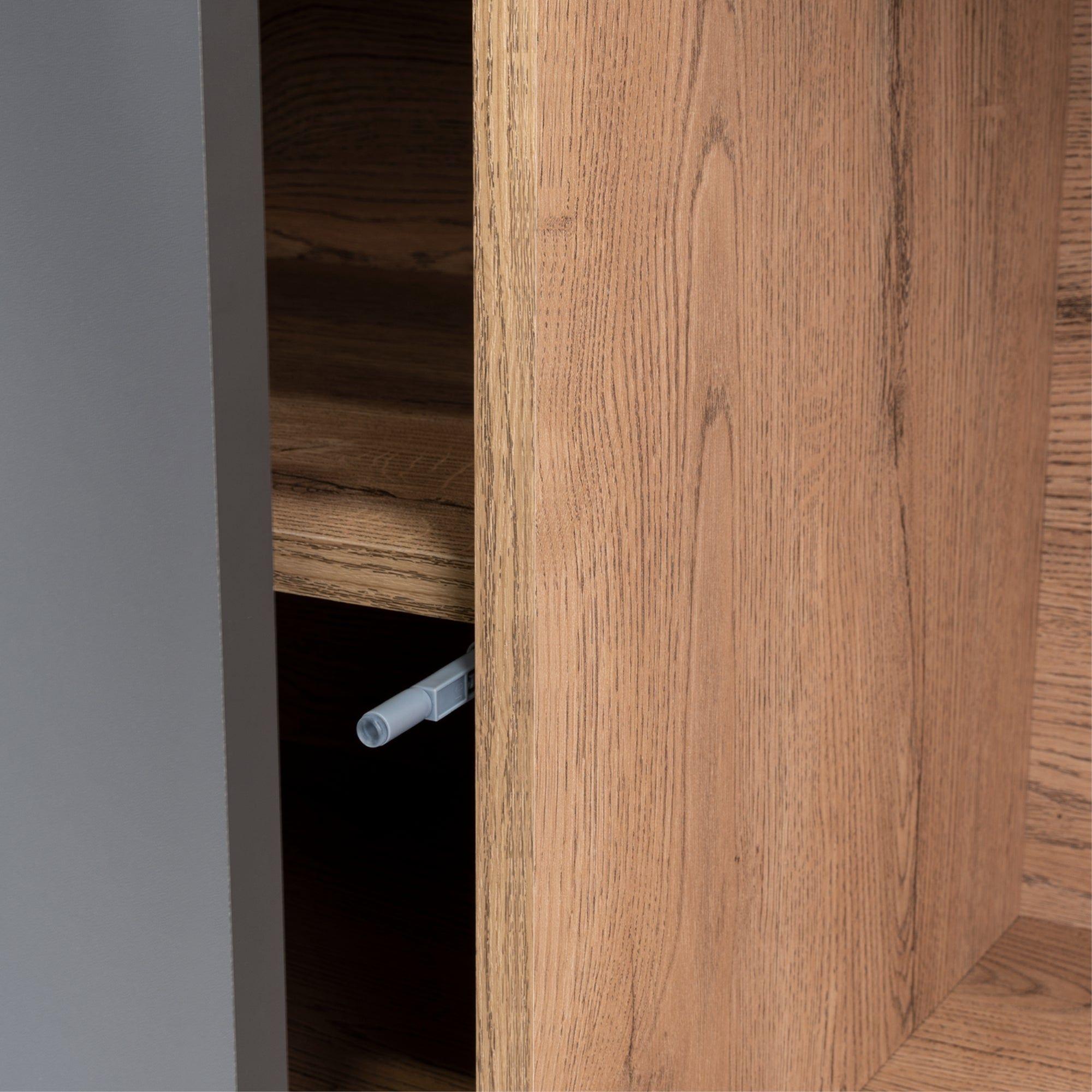 Mesa Para Tv 65" 58,4X158,4X38 Cm Café Claro Y Gris-5