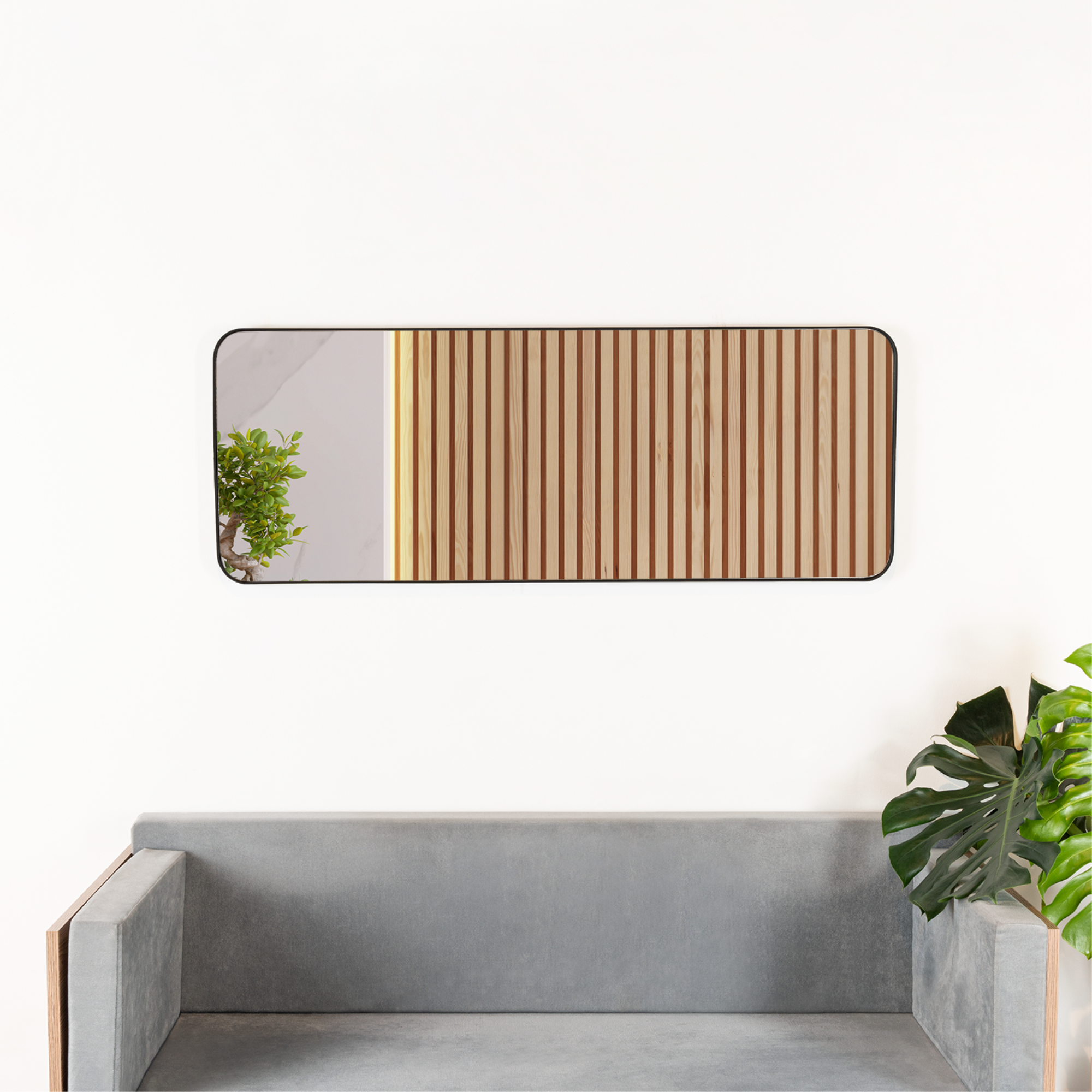 Espejo Loky Rectangular Marco Metalico 120x45 cm-4