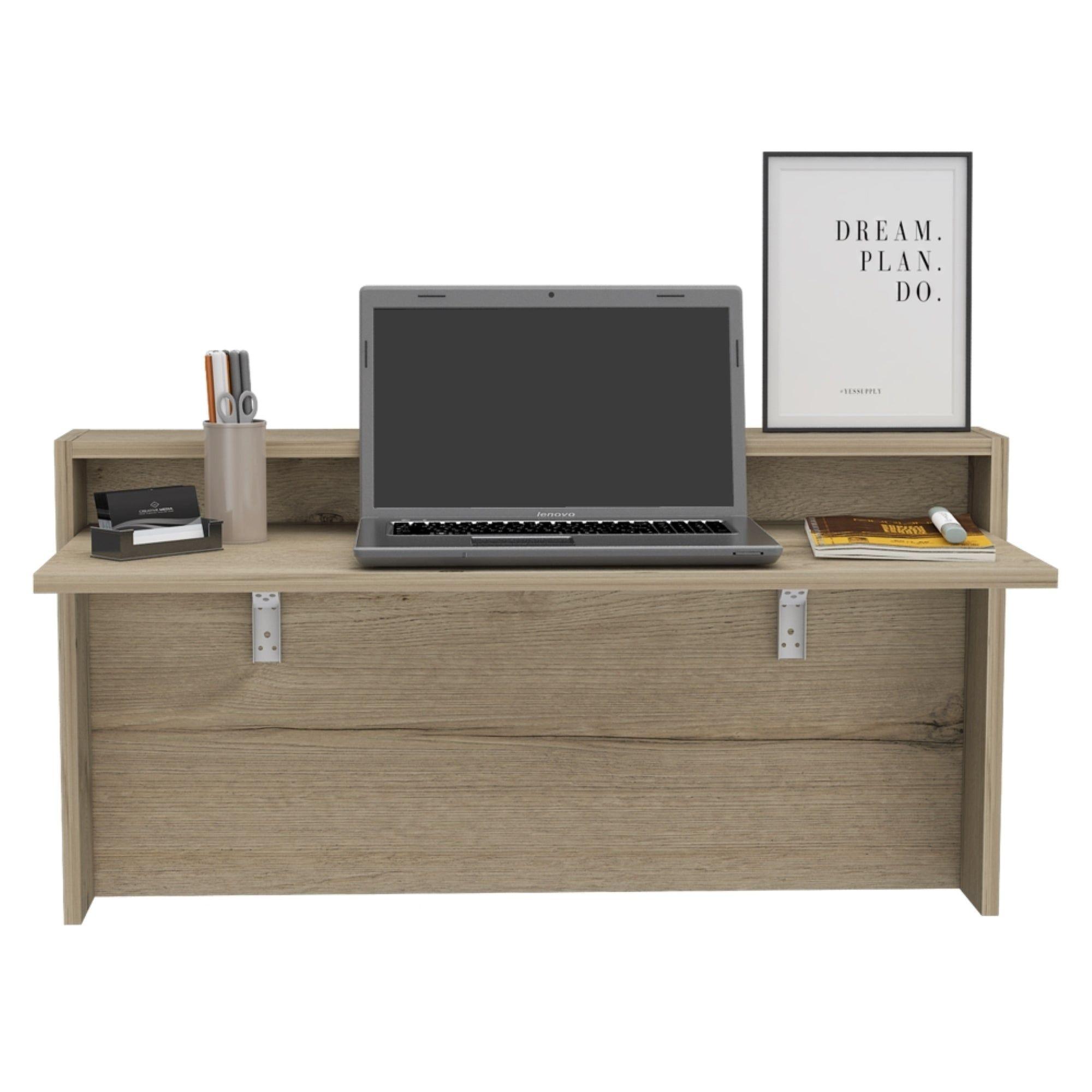 ESCRITORIO ABATIBLE DE PARED FM-040C CAFÉ CLARO-3
