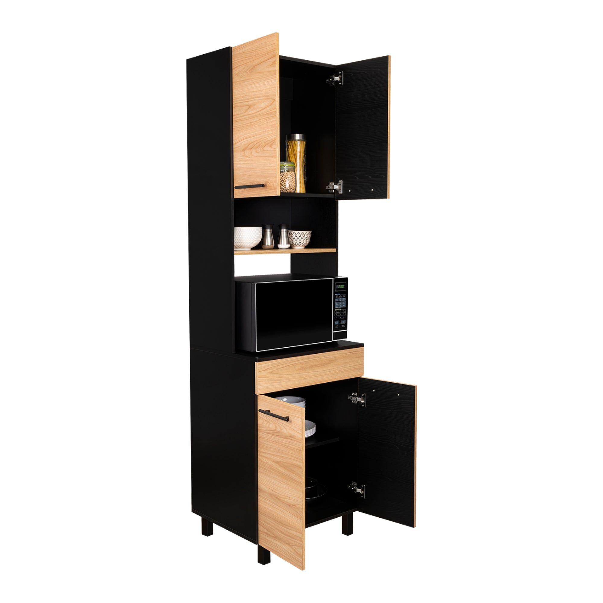 Mueble Para Microondas Café Claro 210X60X49,1 Cm-2
