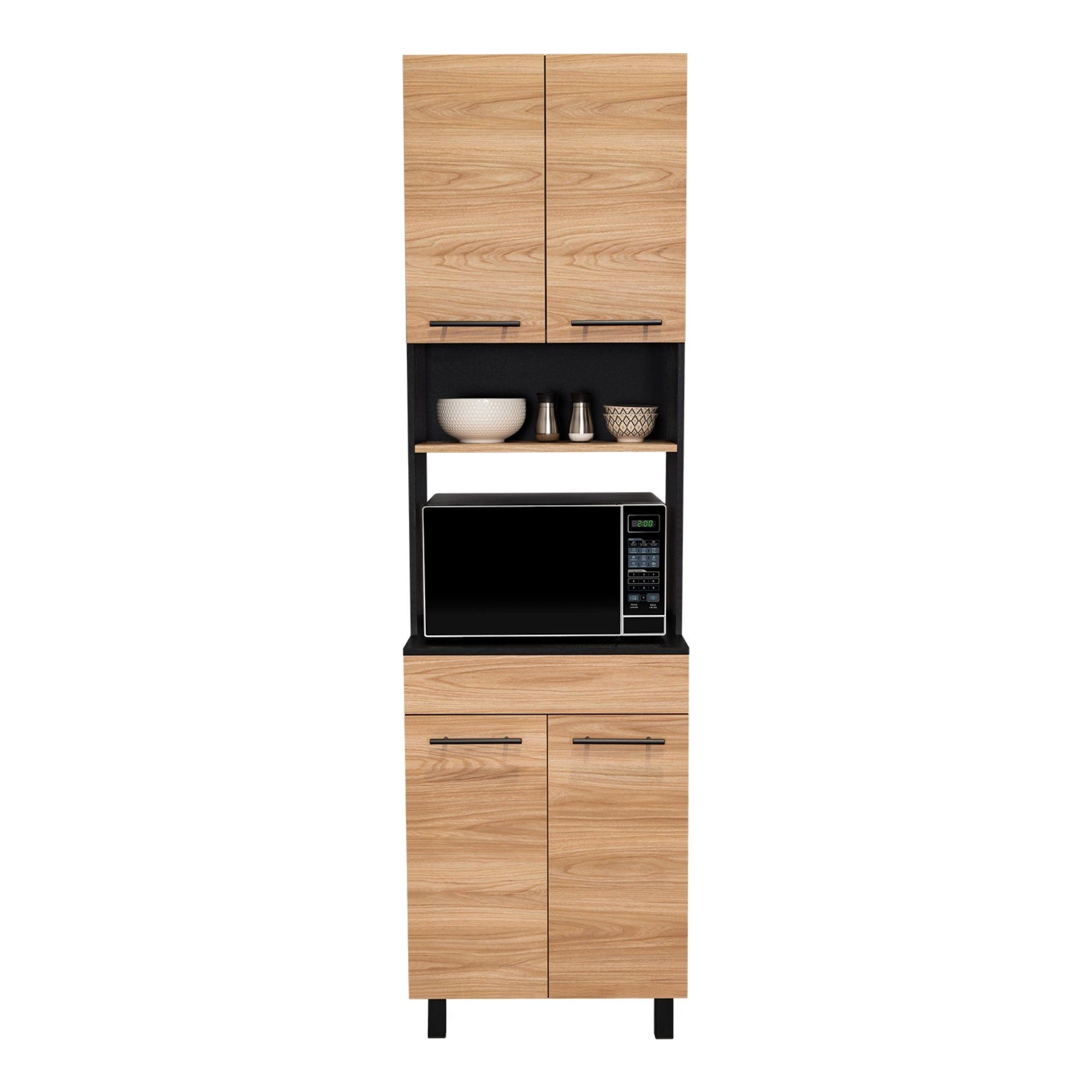 Mueble Para Microondas Café Claro 210X60X49,1 Cm-3