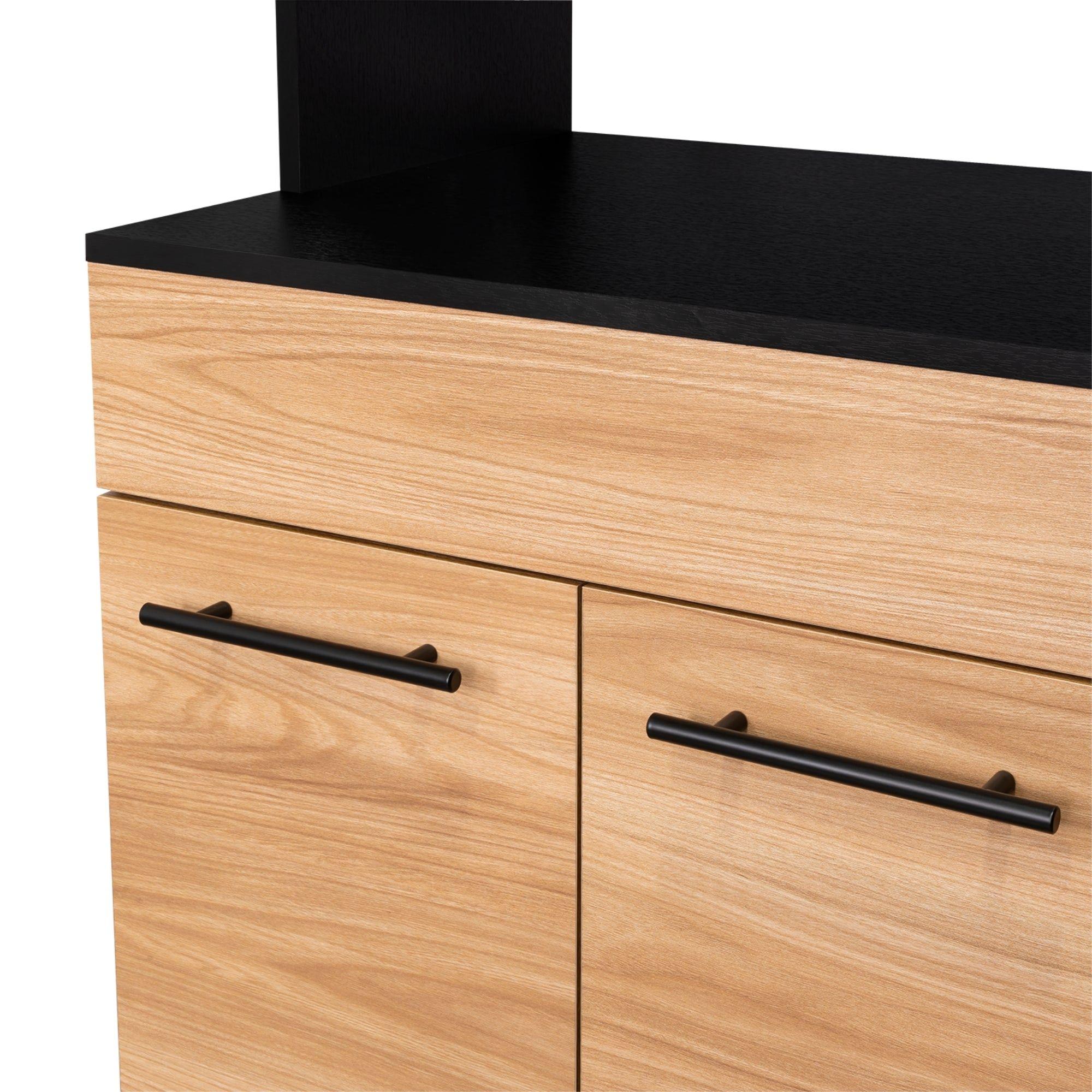 Mueble Para Microondas Café Claro 210X60X49,1 Cm-4