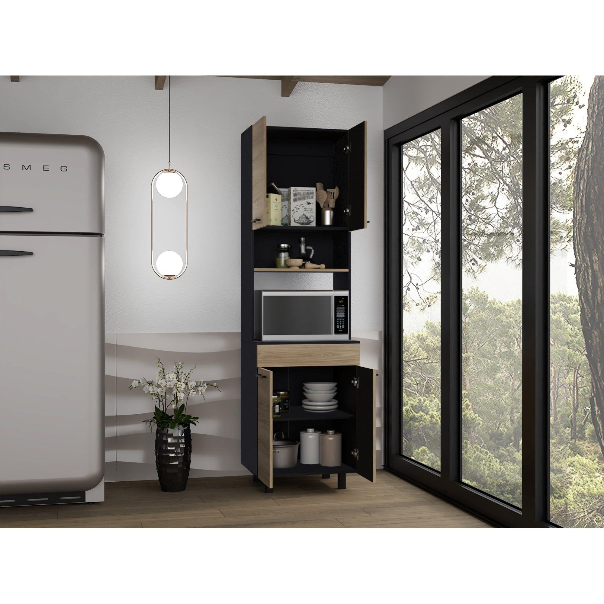 Mueble Para Microondas Café Claro 210X60X49,1 Cm-8