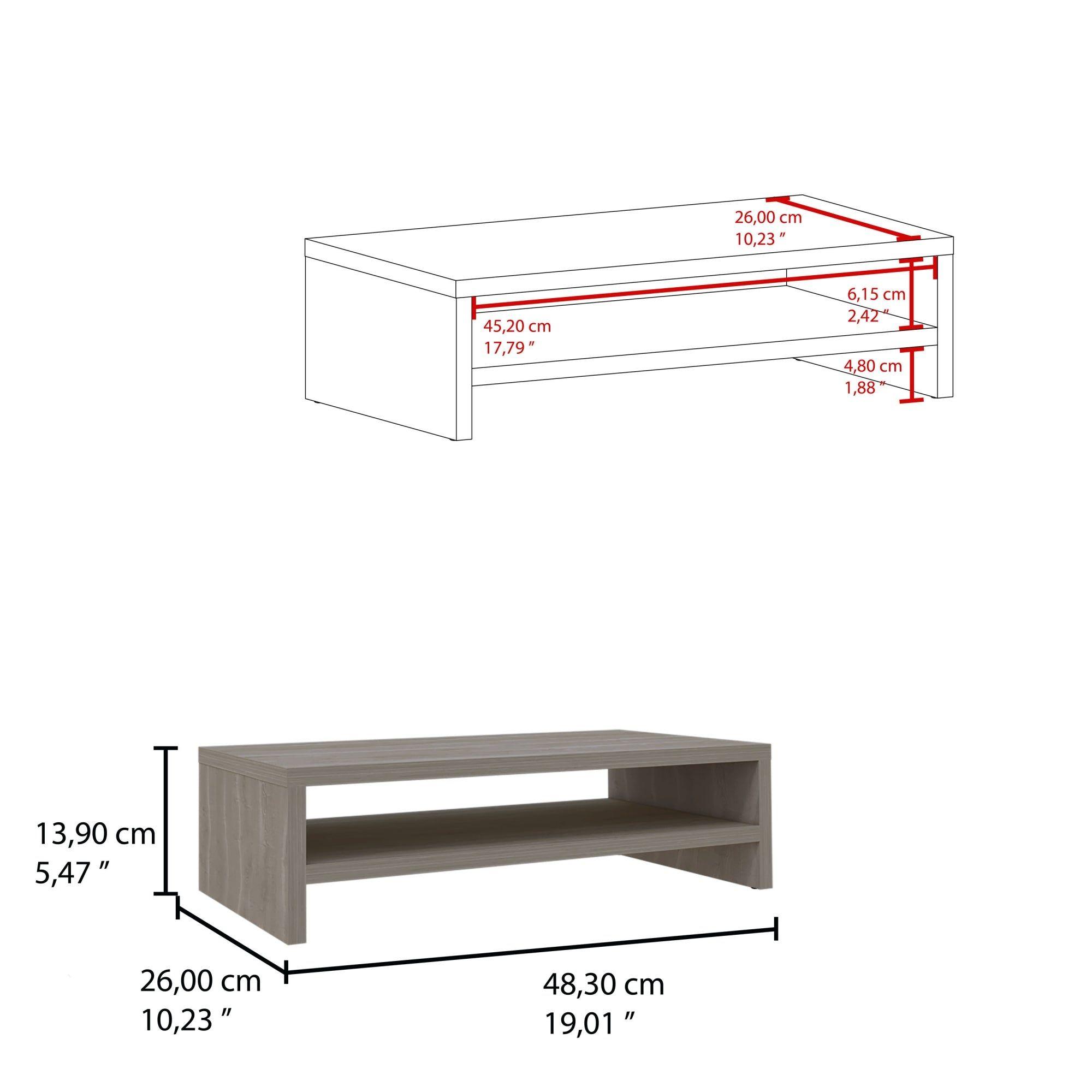 BASE DE MONITOR 13,9X48,3X26 CM FM-001C CAFÉ CLARO-5