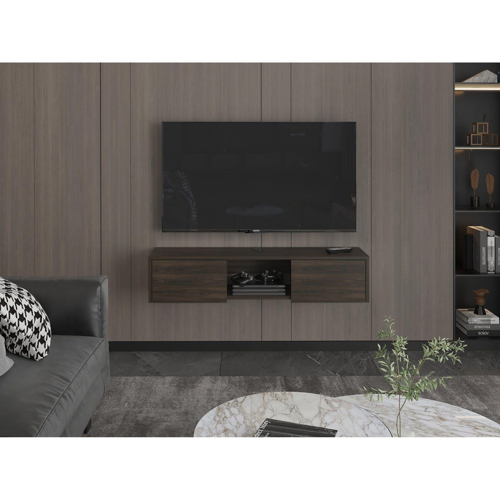 Mueble Para Tv 65" Fm 26,8X125,1X29,7 Cm Café Claro -5
