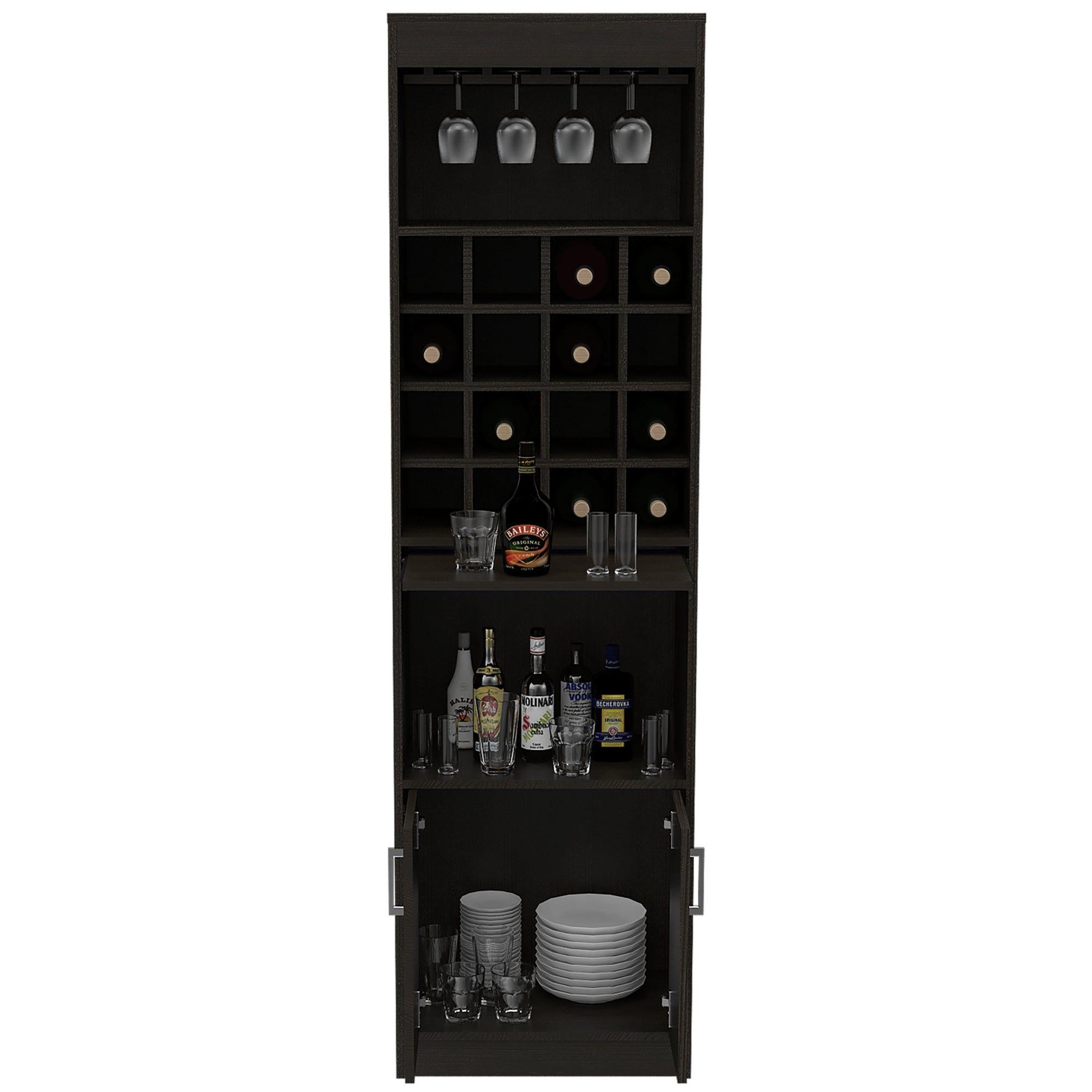 BAR ALTO 2 PUERTAS 16 BOTELLEROS FM-001N - NEGRO-2