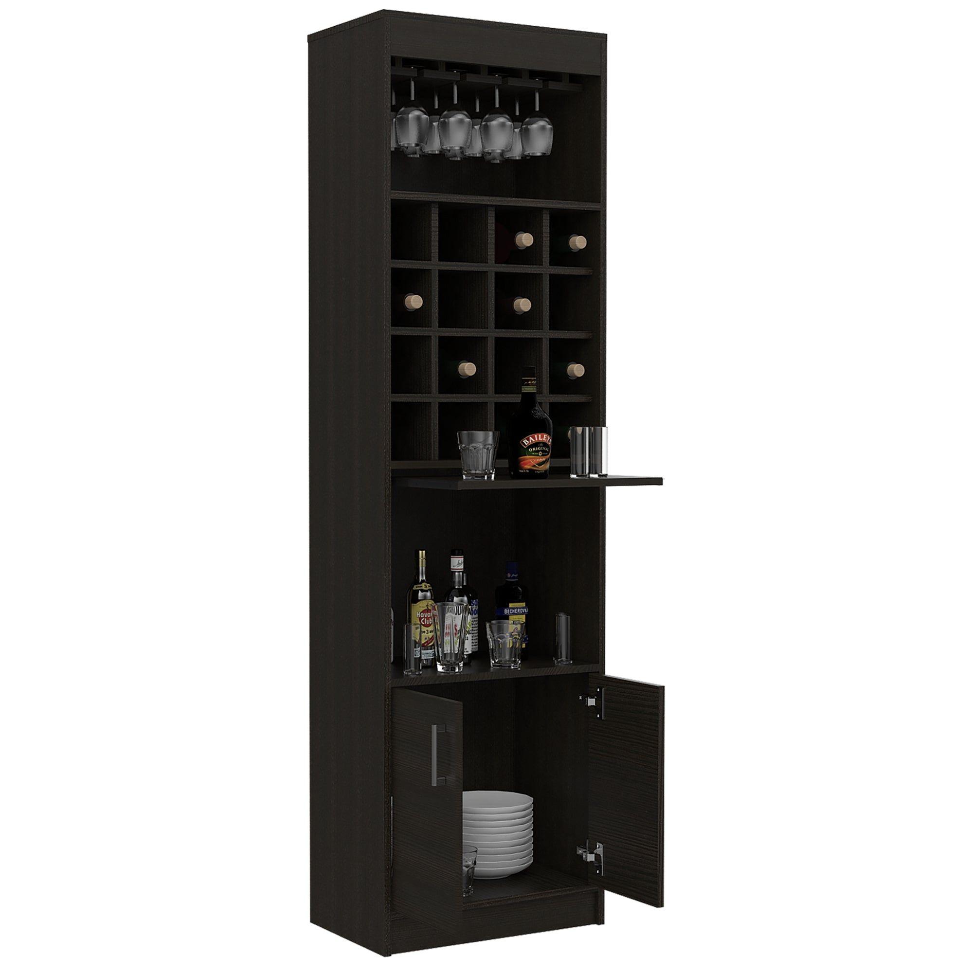 BAR ALTO 2 PUERTAS 16 BOTELLEROS FM-001N - NEGRO-3