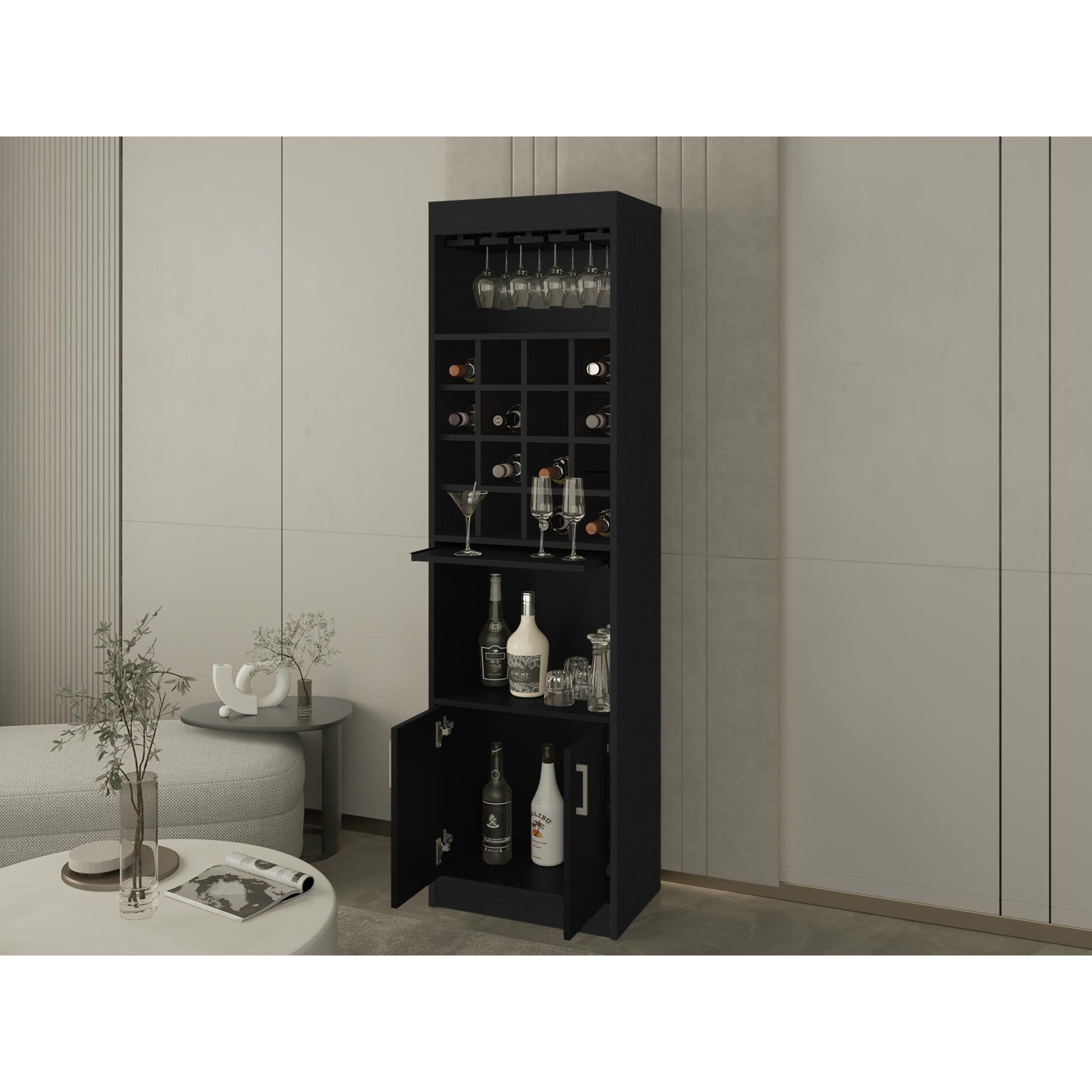 BAR ALTO 2 PUERTAS 16 BOTELLEROS FM-001N - NEGRO-5