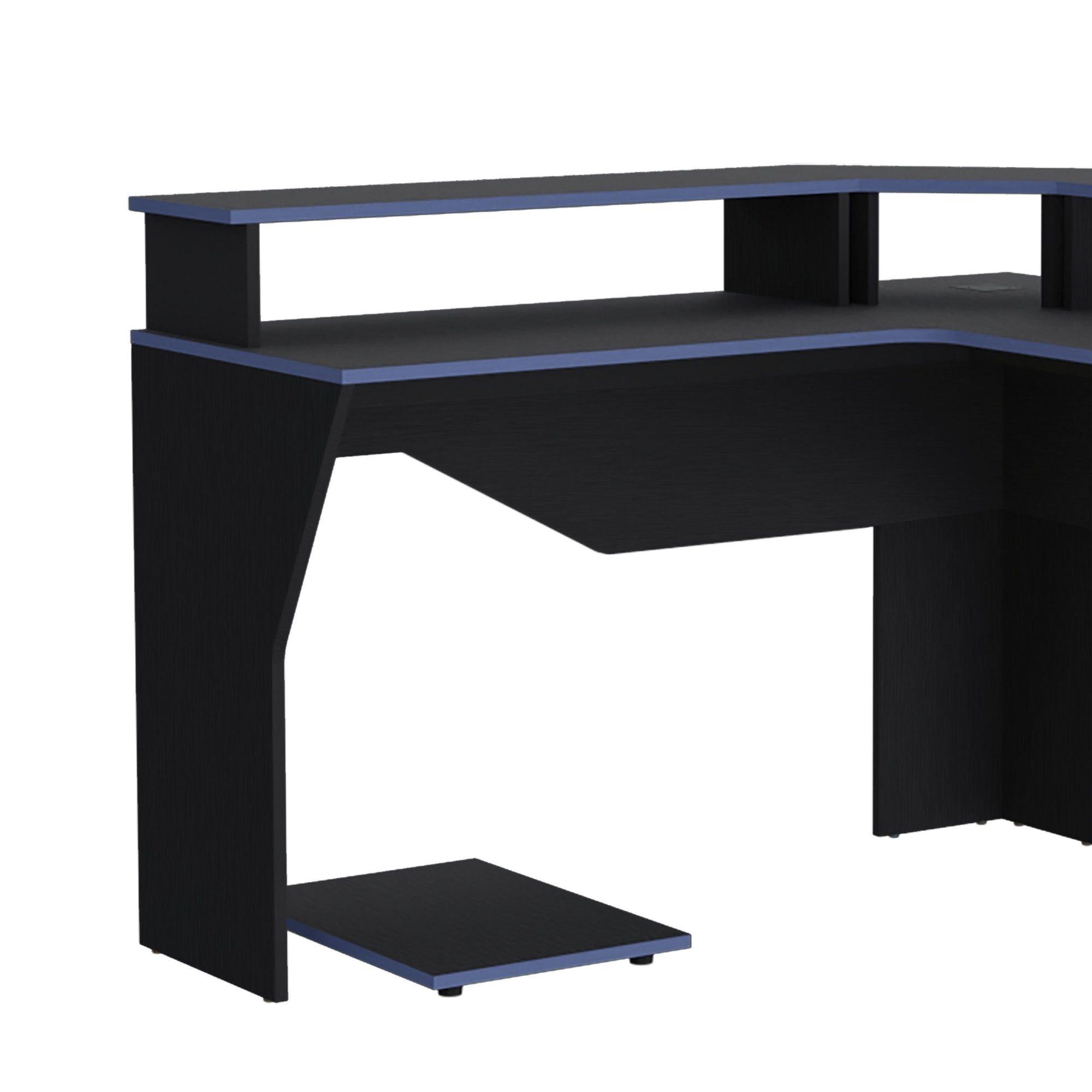 ESCRITORIO GAMER EN L 88,5X127,9X127,9 CM FM-046N NEGRO Y AZUL-2