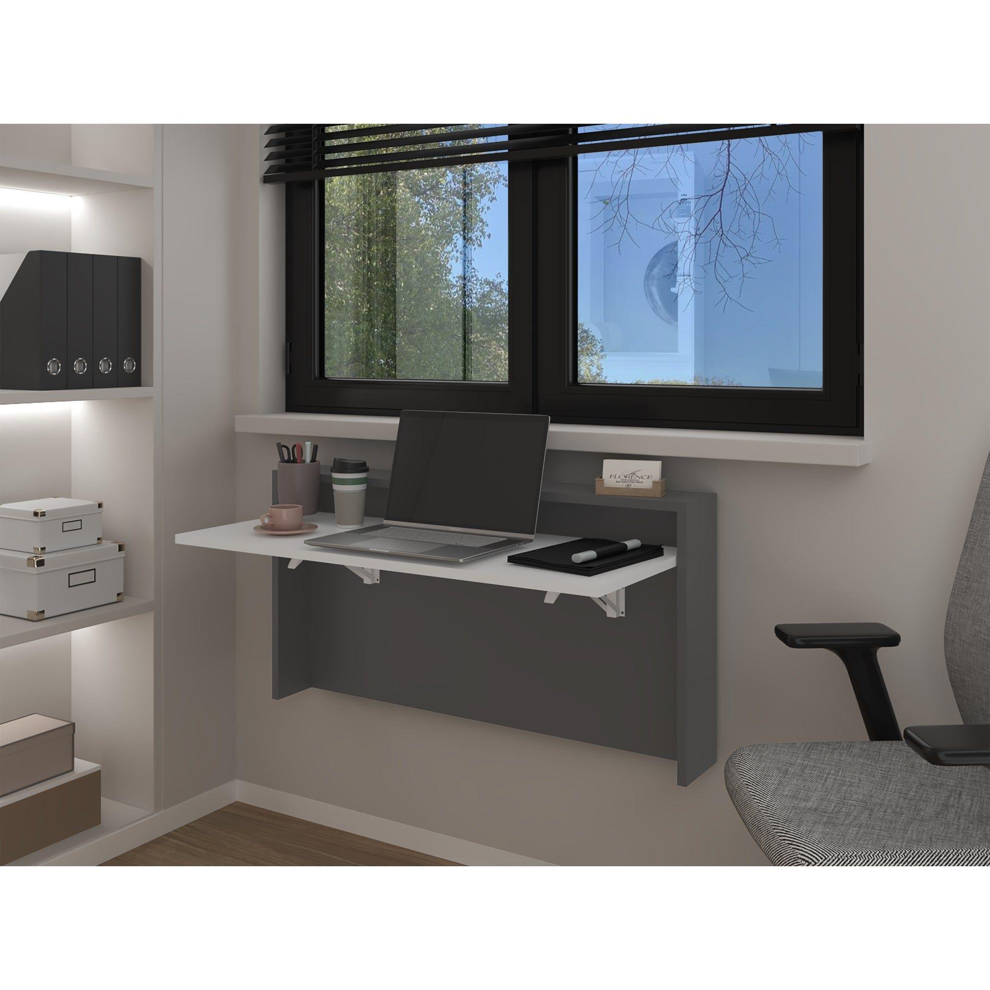 ESCRITORIO ABATIBLE DE PARED FM-040B BLANCO Y PLOMO-5
