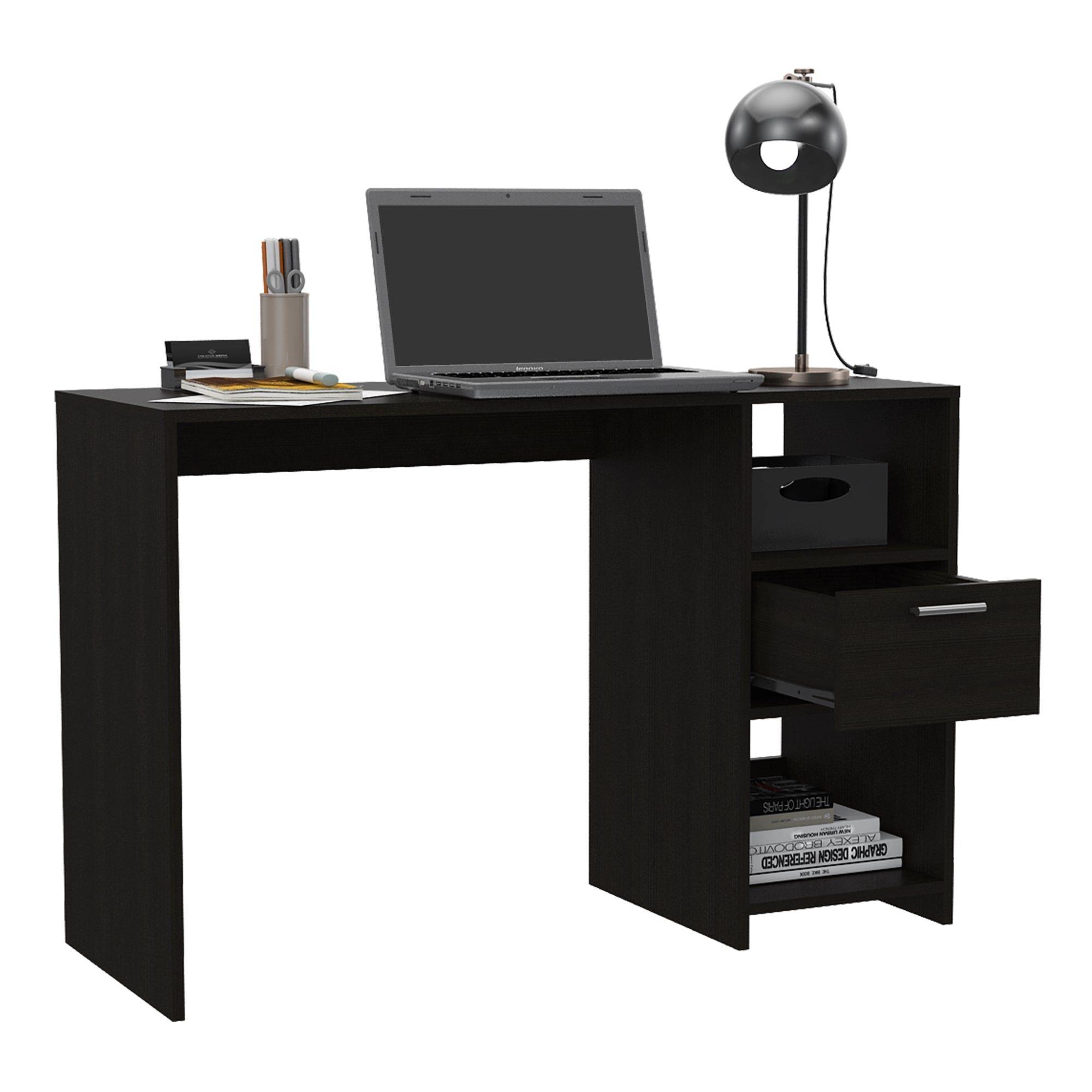 ESCRITORIO 1 CAJON 2 REPISAS FM-021N NEGRO-2