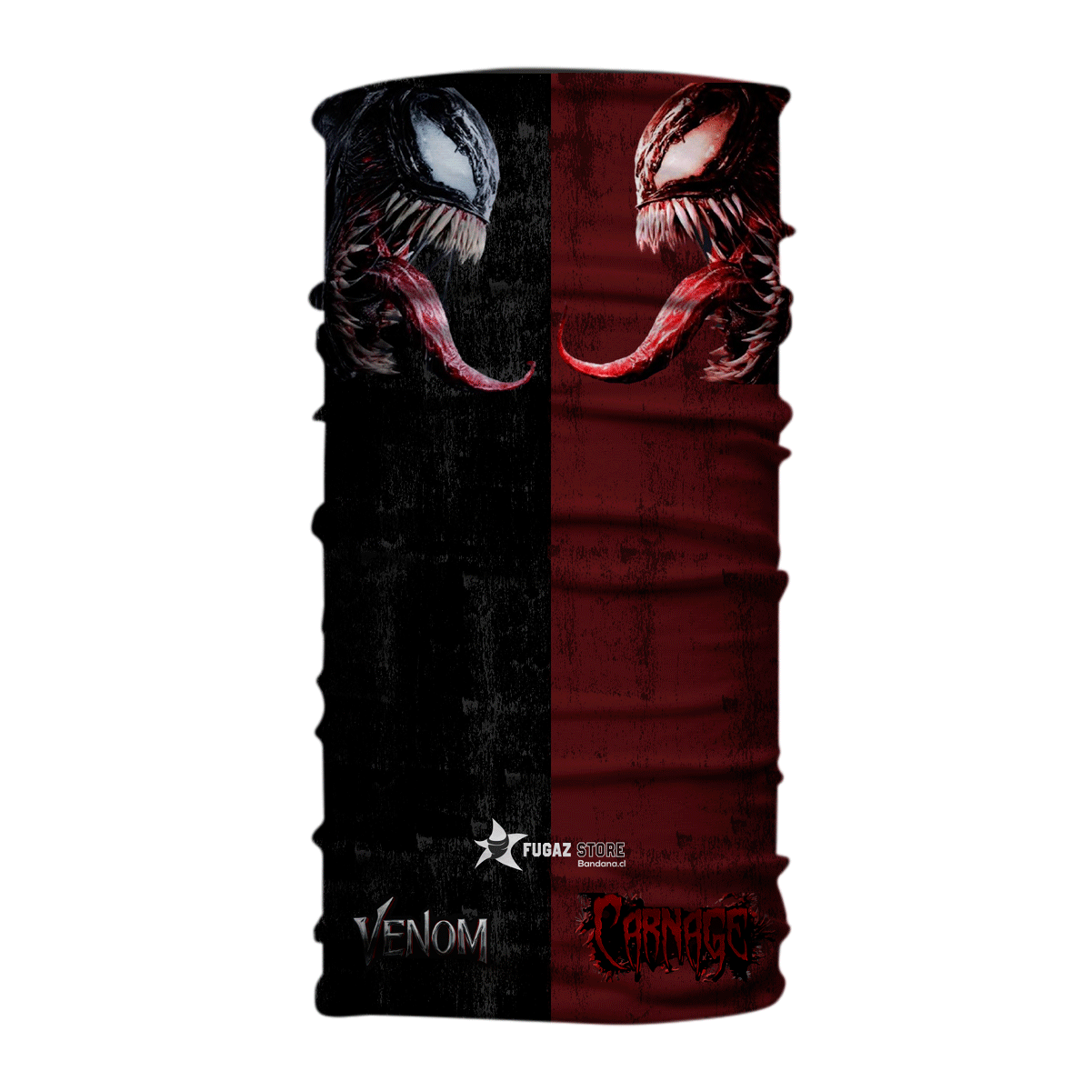 Bandana, Fugaz Store, Negro, Venom Carnage (Doble)-2