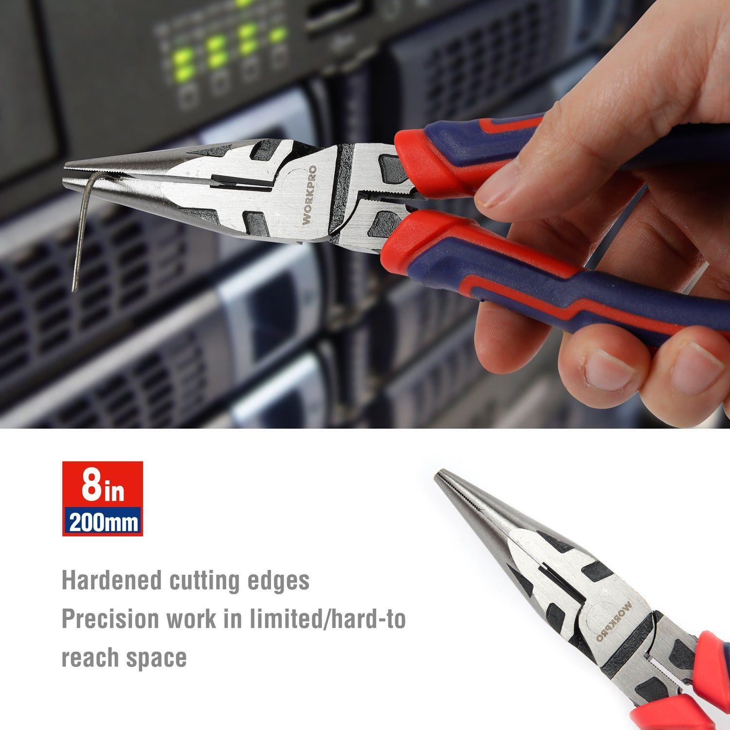 ALICATE PUNTA LARGA CR-V PROFESIONAL 8"-5