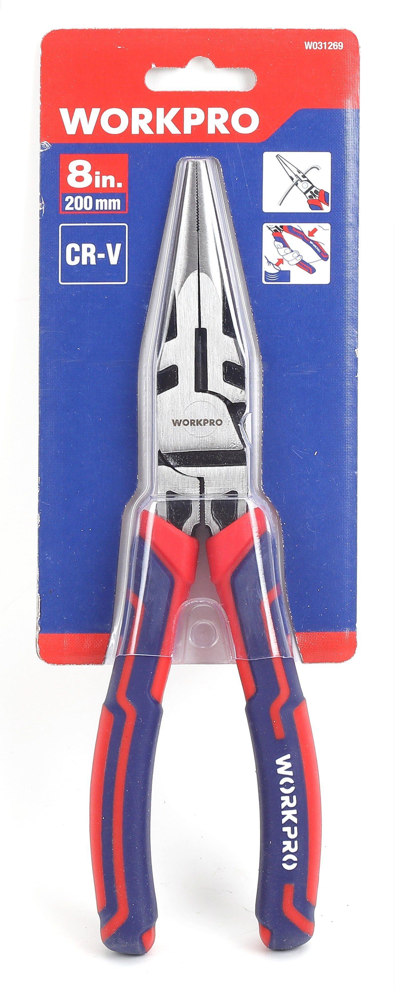 ALICATE PUNTA LARGA CR-V PROFESIONAL 8"-6