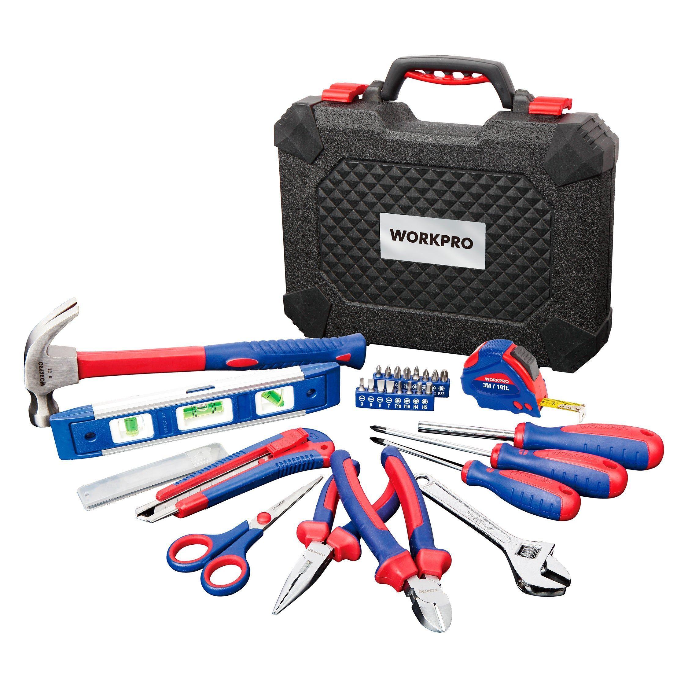 JUEGO SET DE HERRAMIENTAS CAJA PLÁSITCA HOGAR 28 PIEZAS-0