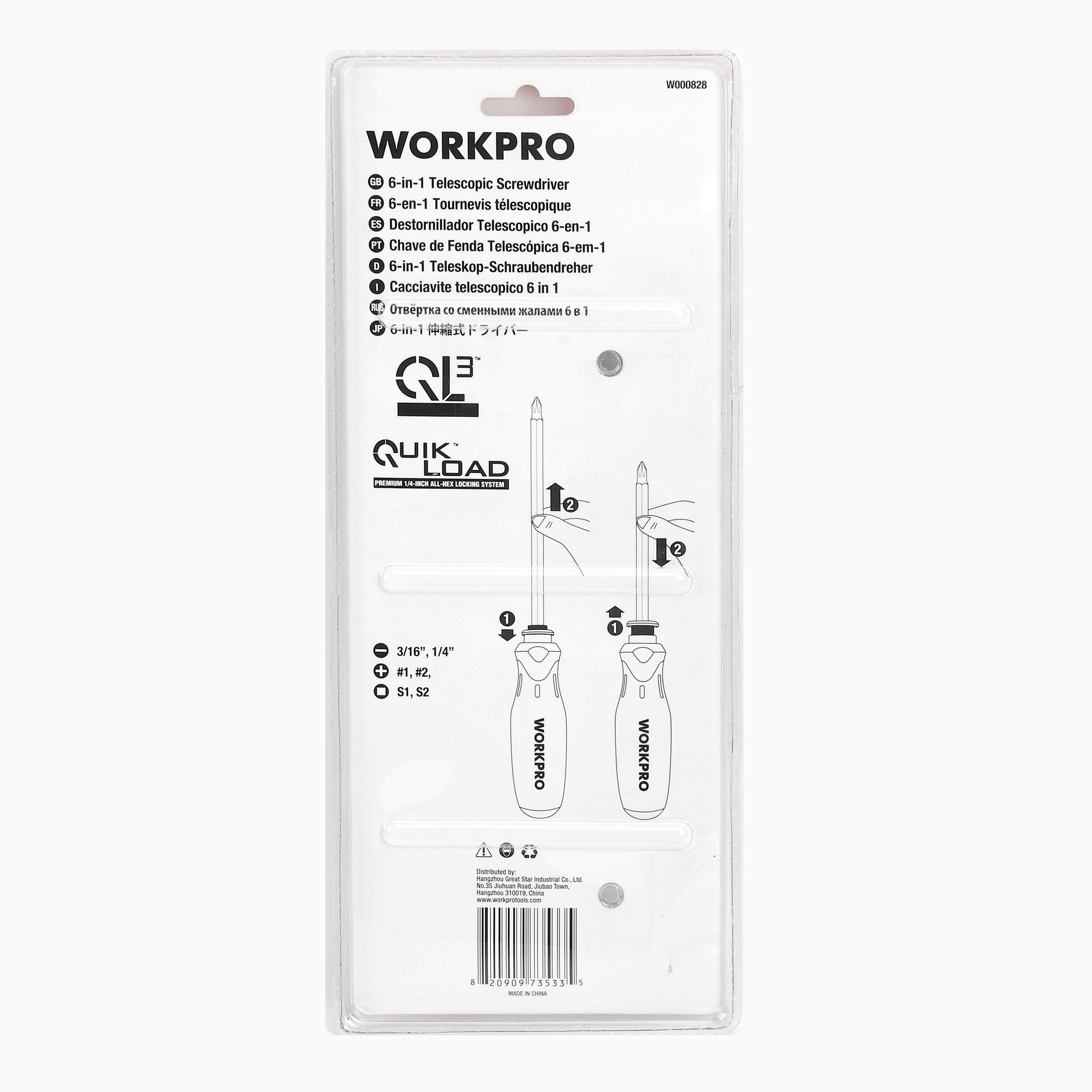 DESTORNILLADOR PUNTA INTERCAMBIABLE 6 EN 1-6