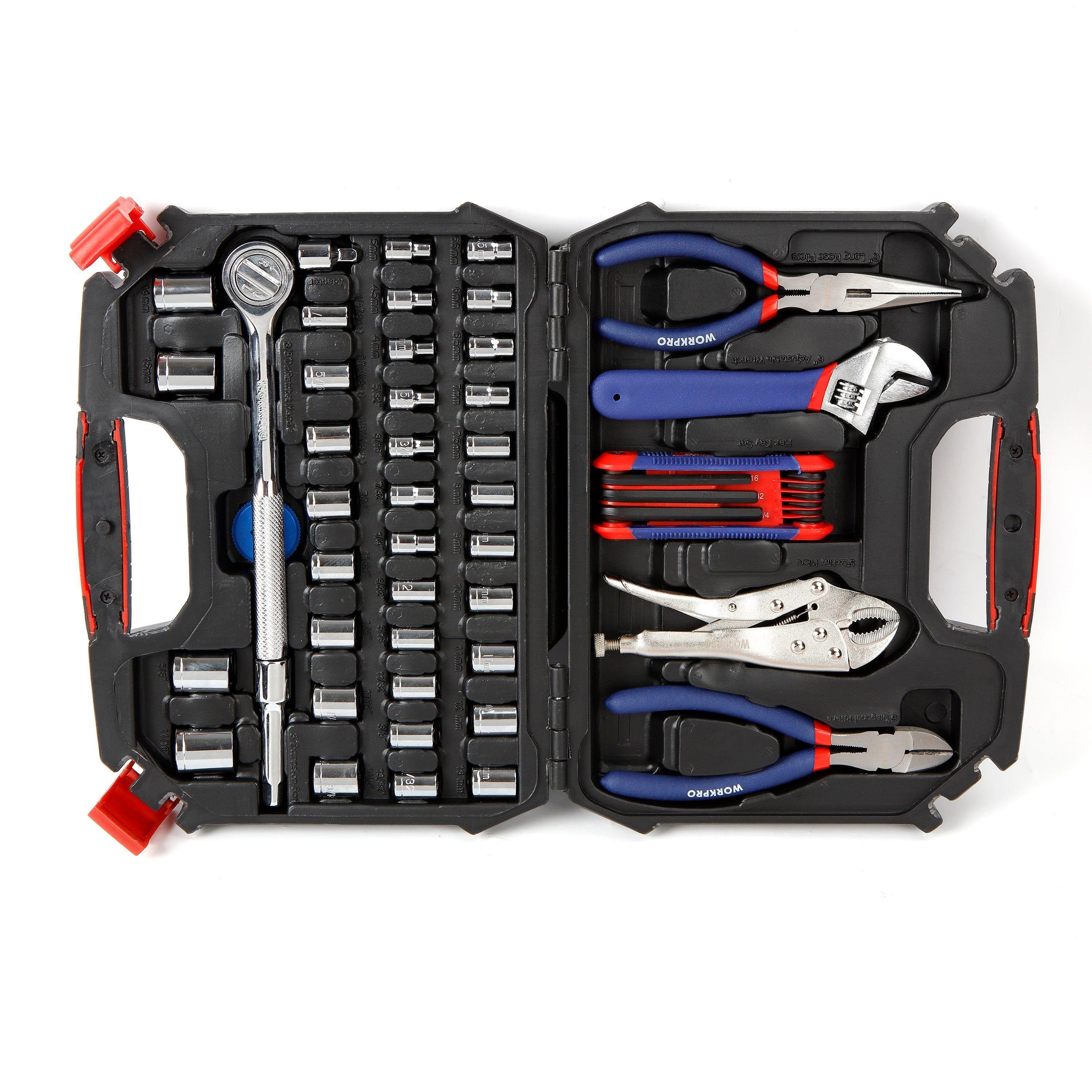 JUEGO SET DE HERRAMIENTAS MECÁNICAS CAJA PLÁSTICA 52 PIEZAS-2