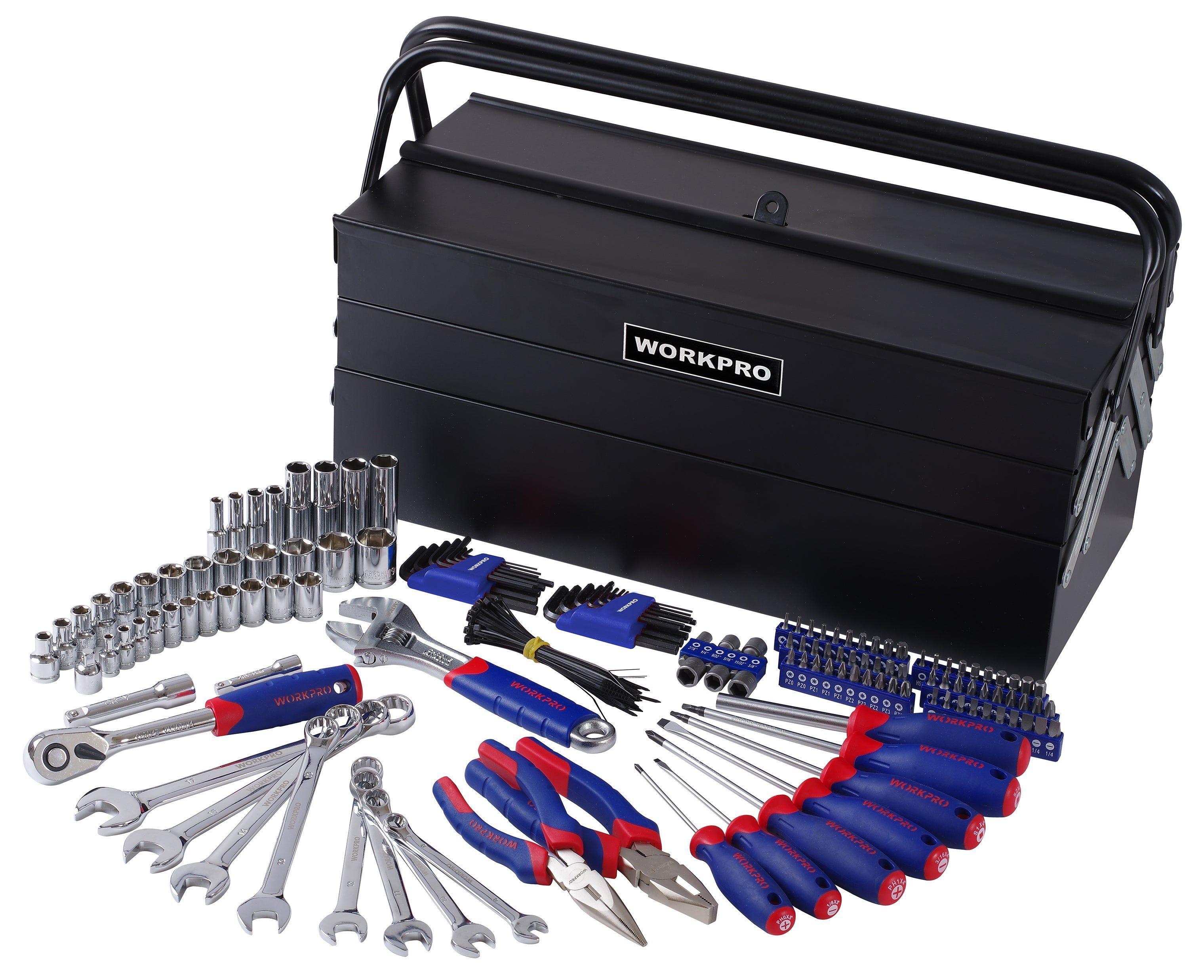 JUEGO SET HERRAMIENTAS MECÁNICAS MALETÍN METÁLICO 183 PIEZAS-1